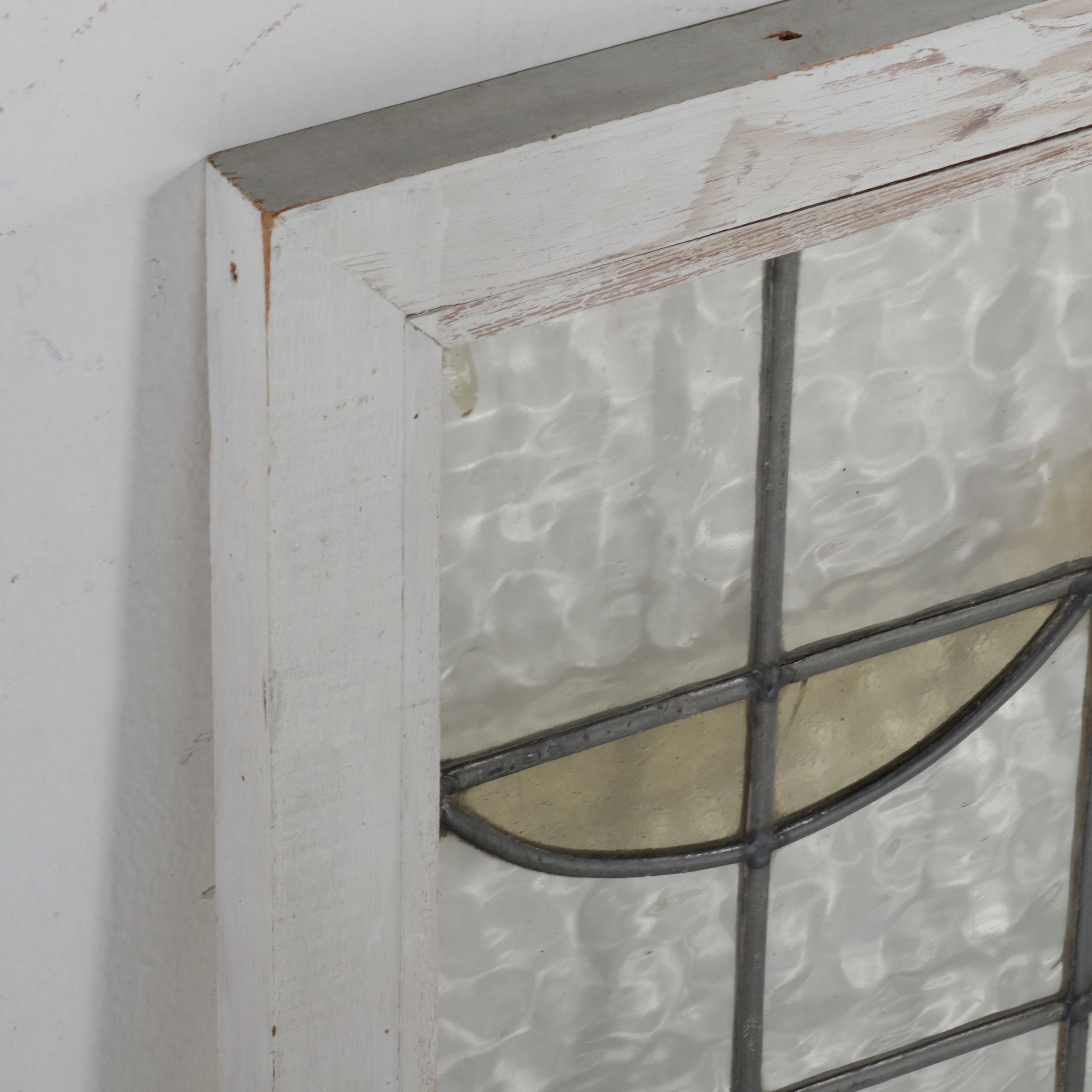 Stained Glass Jack-in-the-Pulpit Window Pane with Rollers