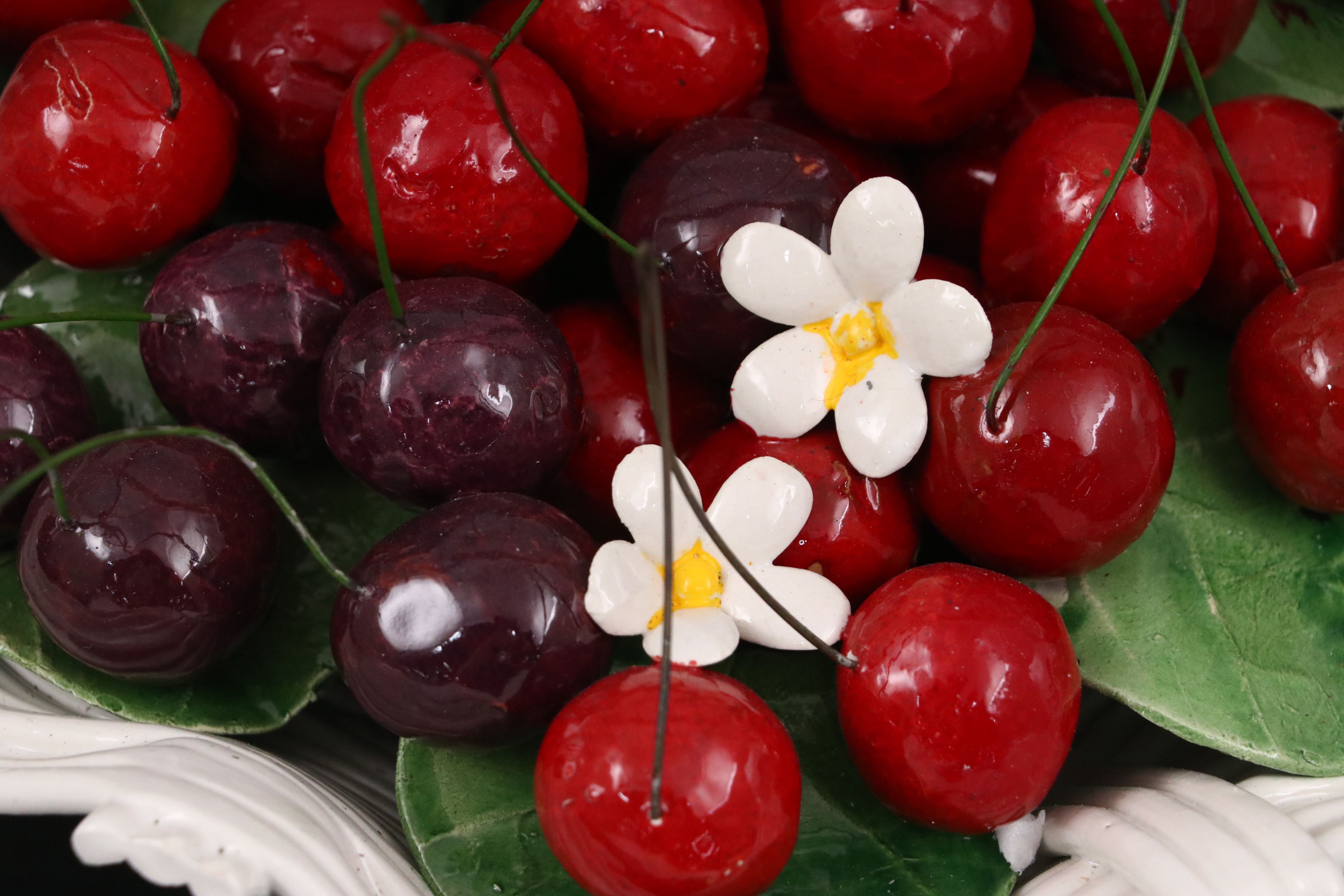 Italian Capodimonte Porcelain Fruit Baskets