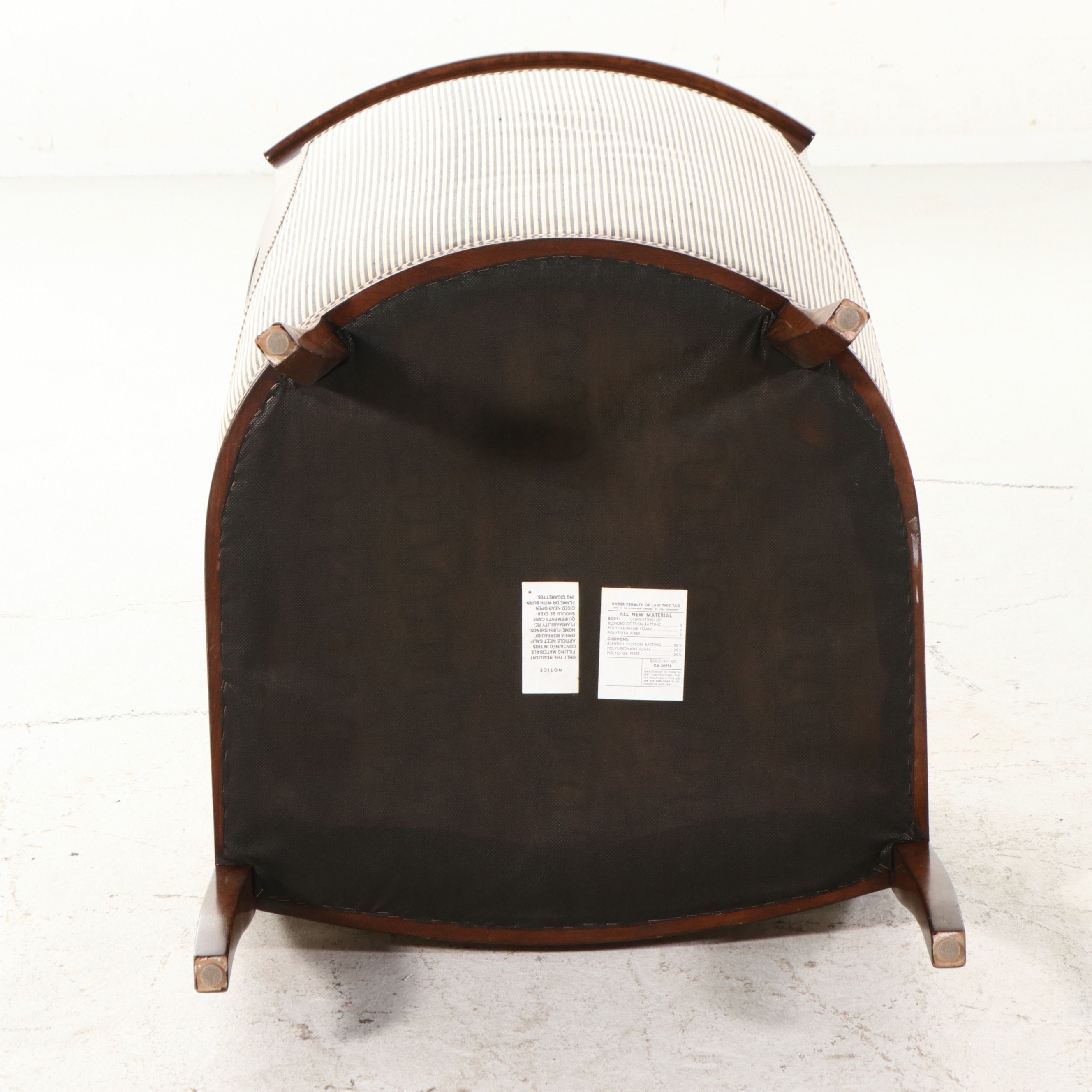 Pair of Neoclassical Style Barrel-Back Armchairs, Late 20th Century