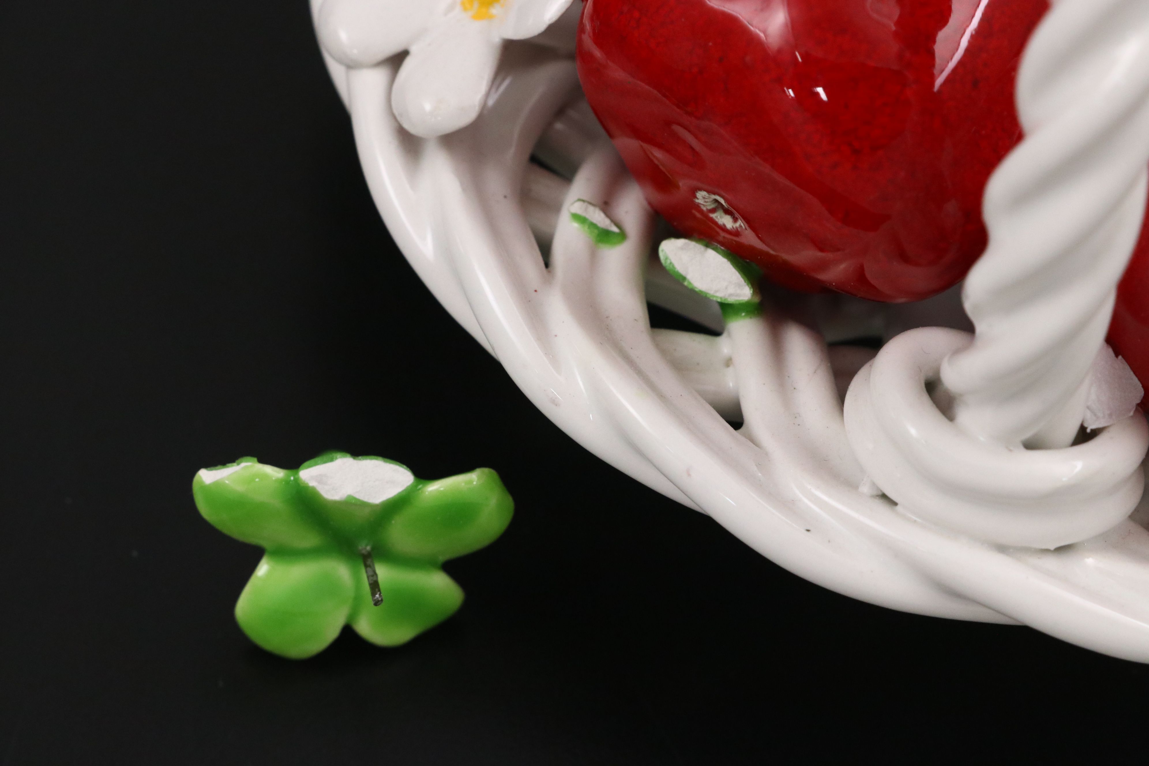 Italian Capodimonte Porcelain Fruit Baskets