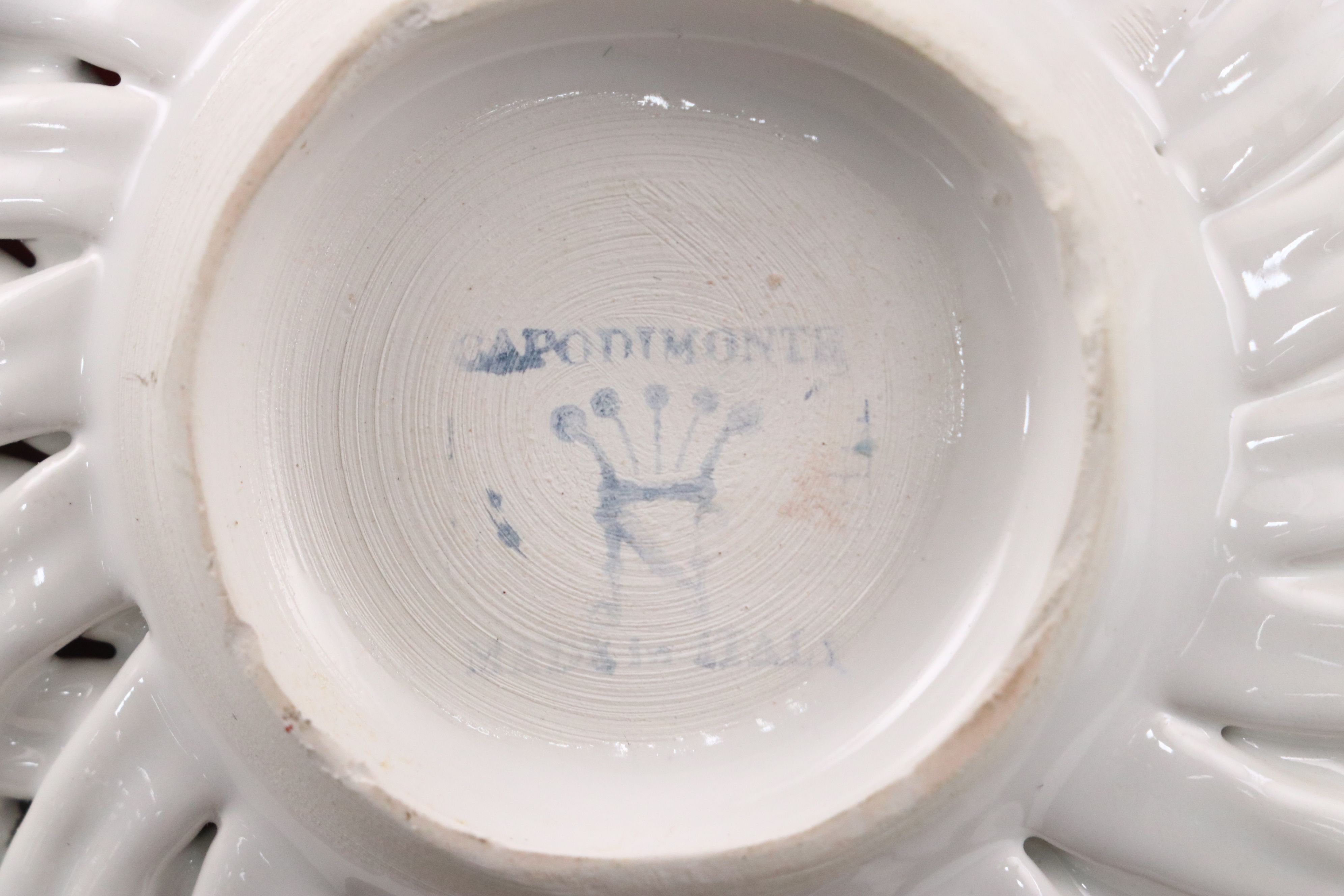 Italian Capodimonte Porcelain Fruit Baskets