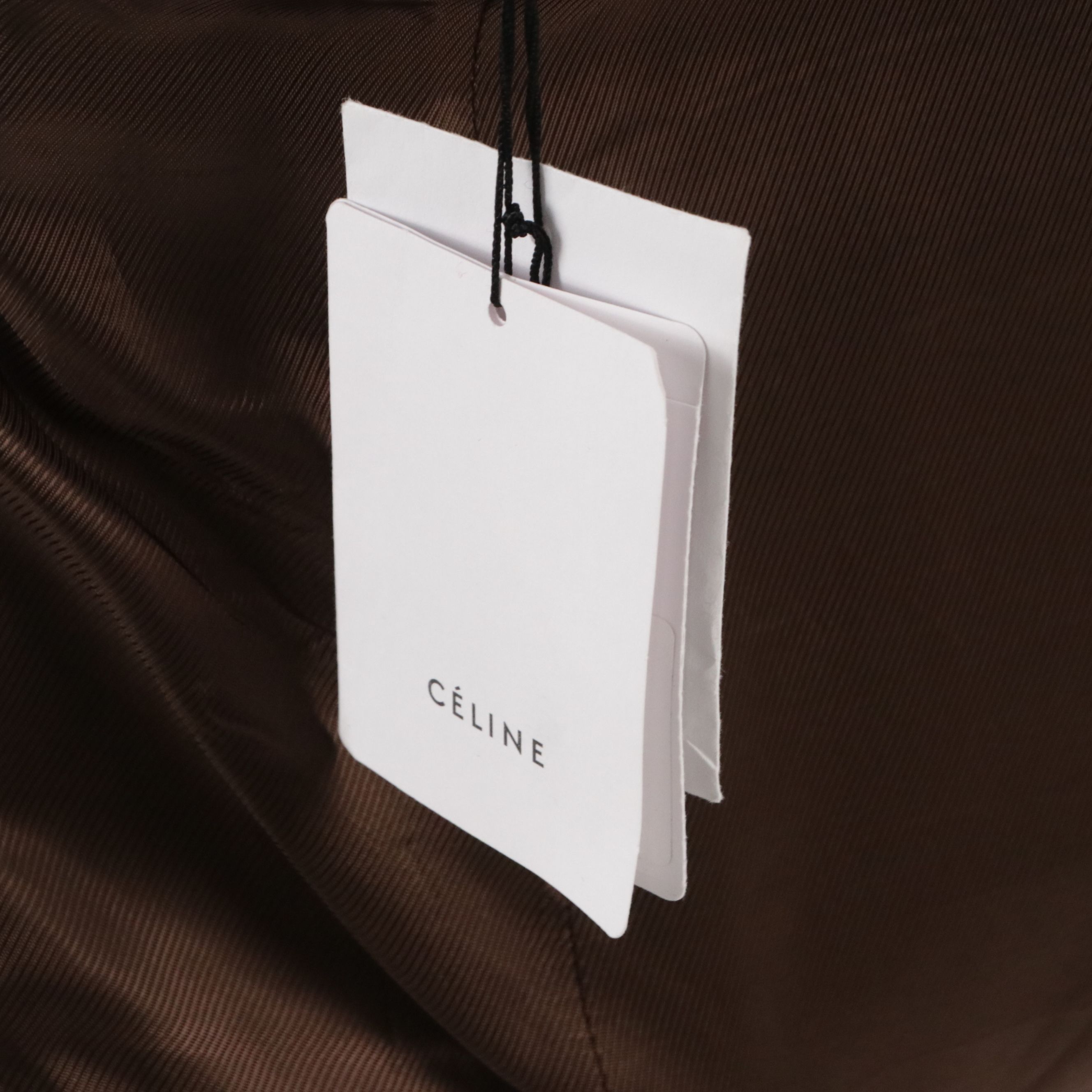 Céline Bordeaux Cotton Single-Button Blazer with Tags