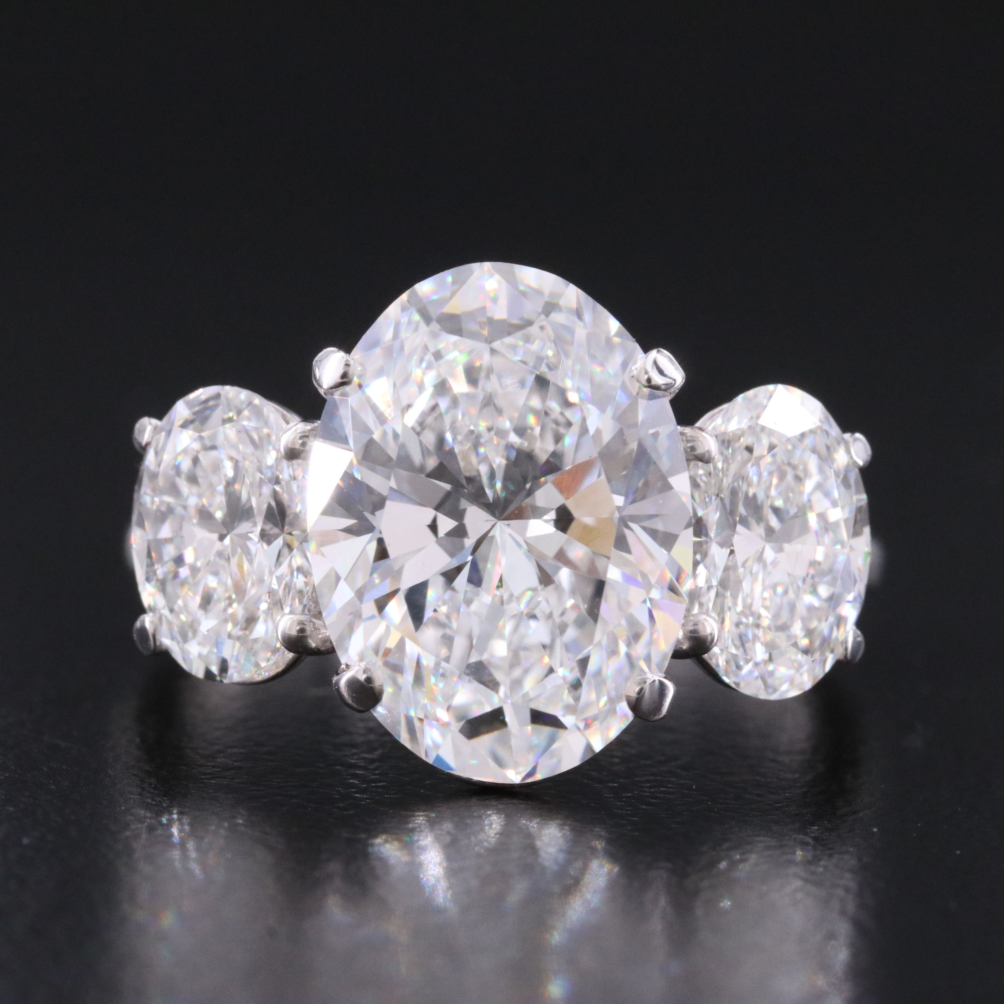 14K 7.03 CTW Lab Grown Diamond Ring with IGI Reports