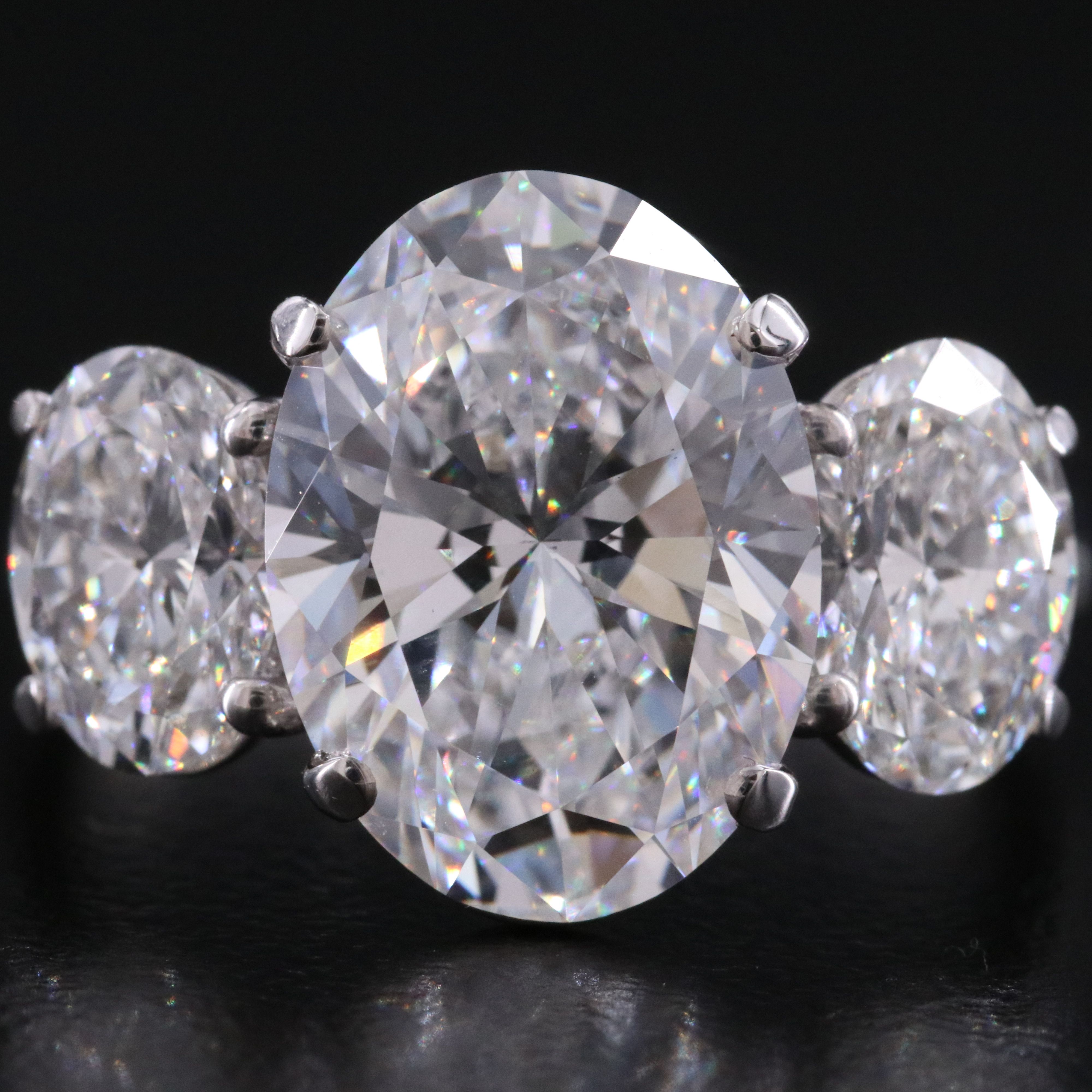 14K 7.03 CTW Lab Grown Diamond Ring with IGI Reports