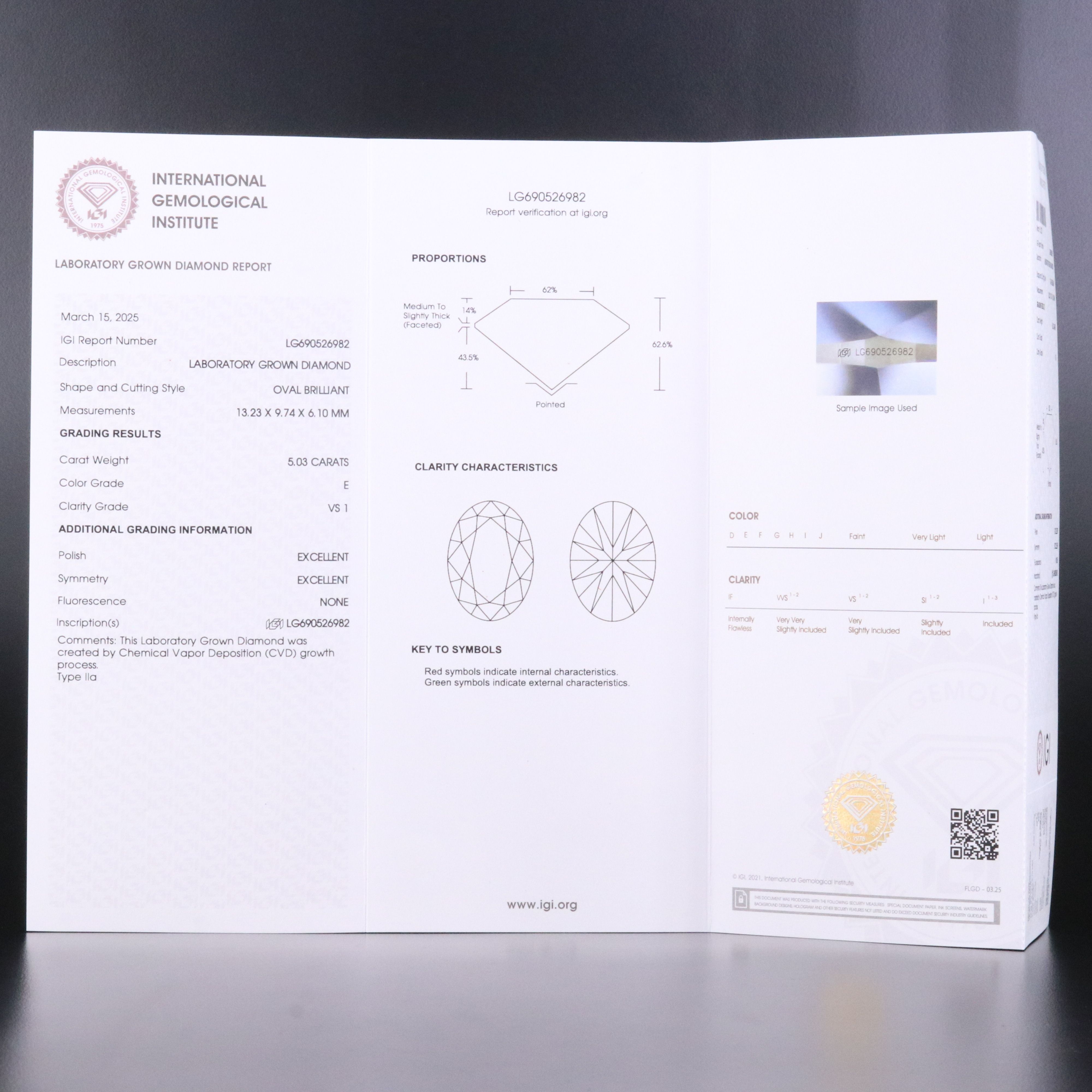 14K 7.03 CTW Lab Grown Diamond Ring with IGI Reports