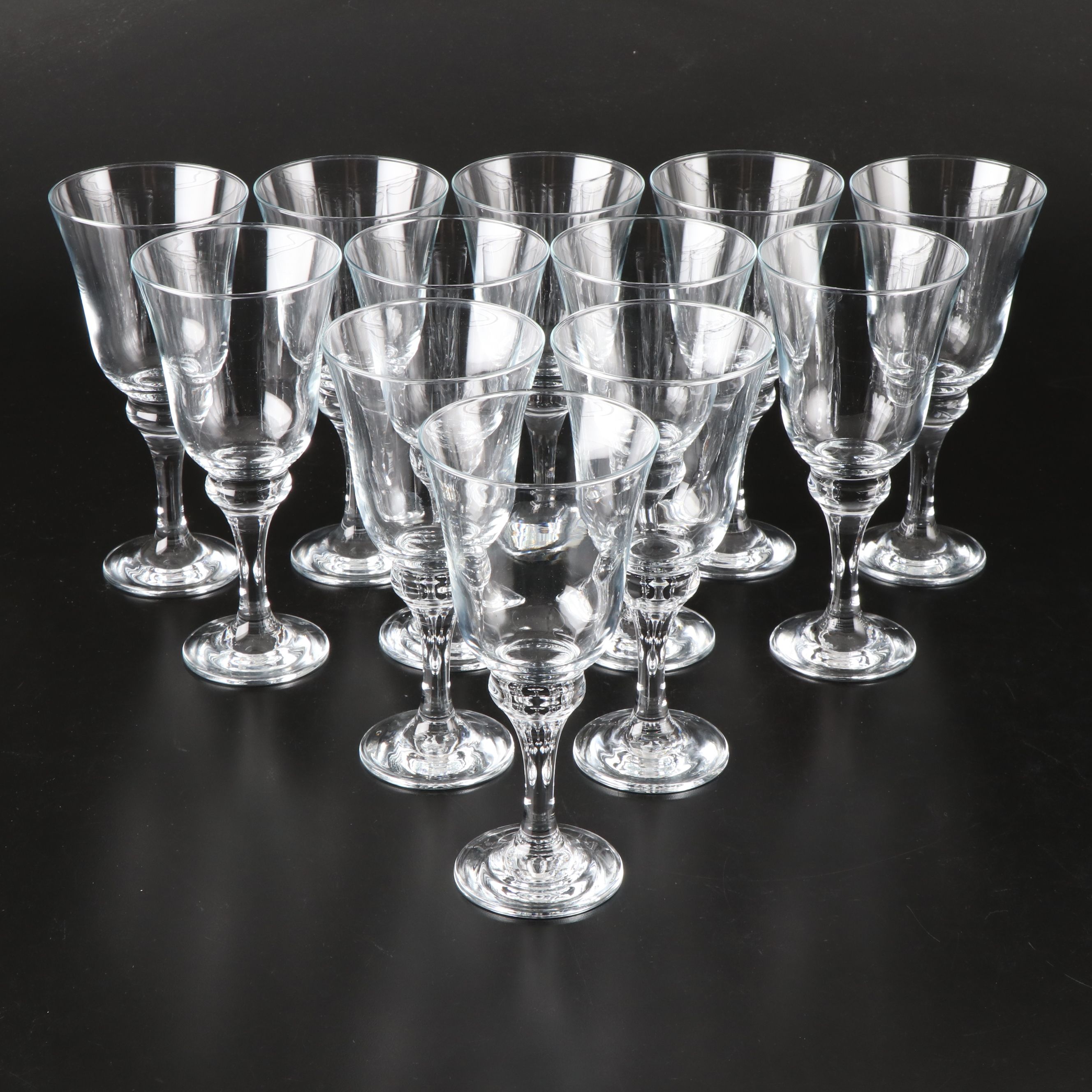 Home Essentials "Rafael" Turkish Glass Water Goblets, Early 21st Century