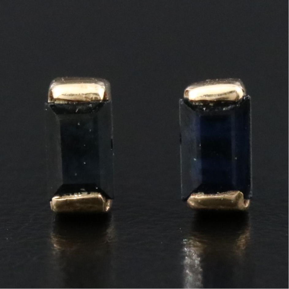 14K Sapphire Stud Earrings