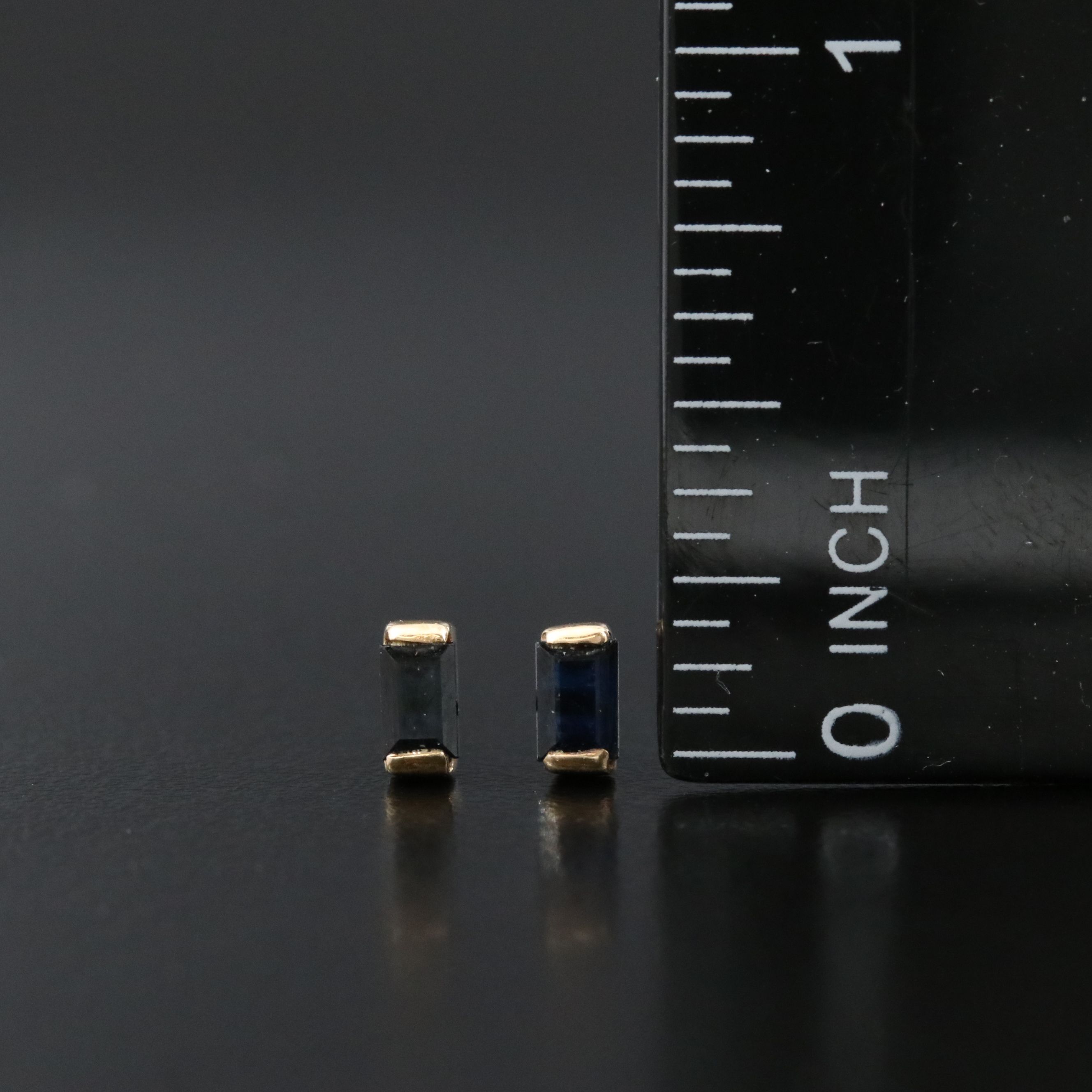 14K Sapphire Stud Earrings