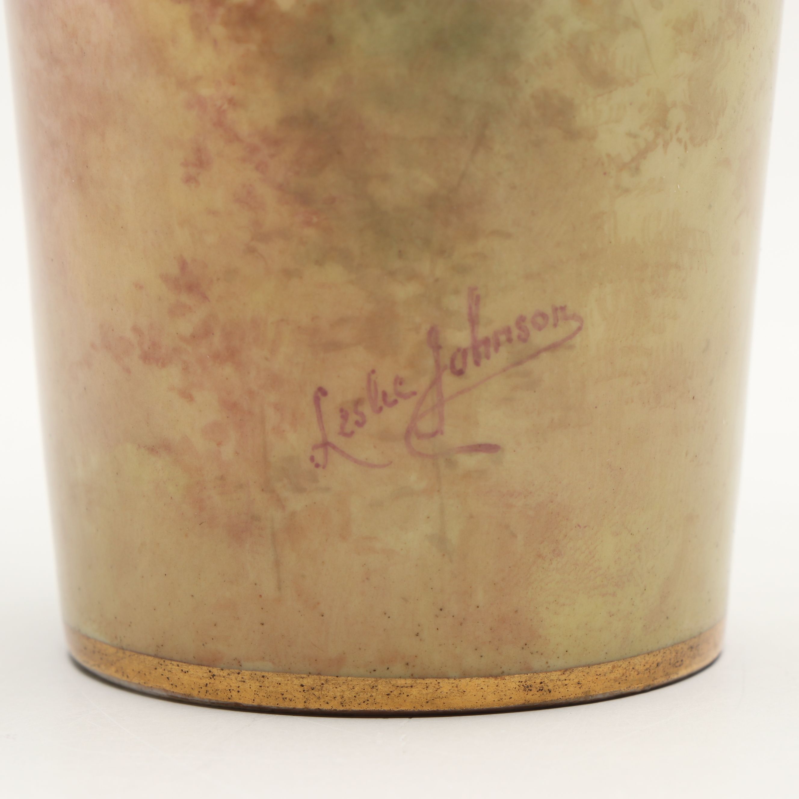 Leslie Johnson for Royal Doulton Hand-Painted Porcelain Vase, Early 20th C.