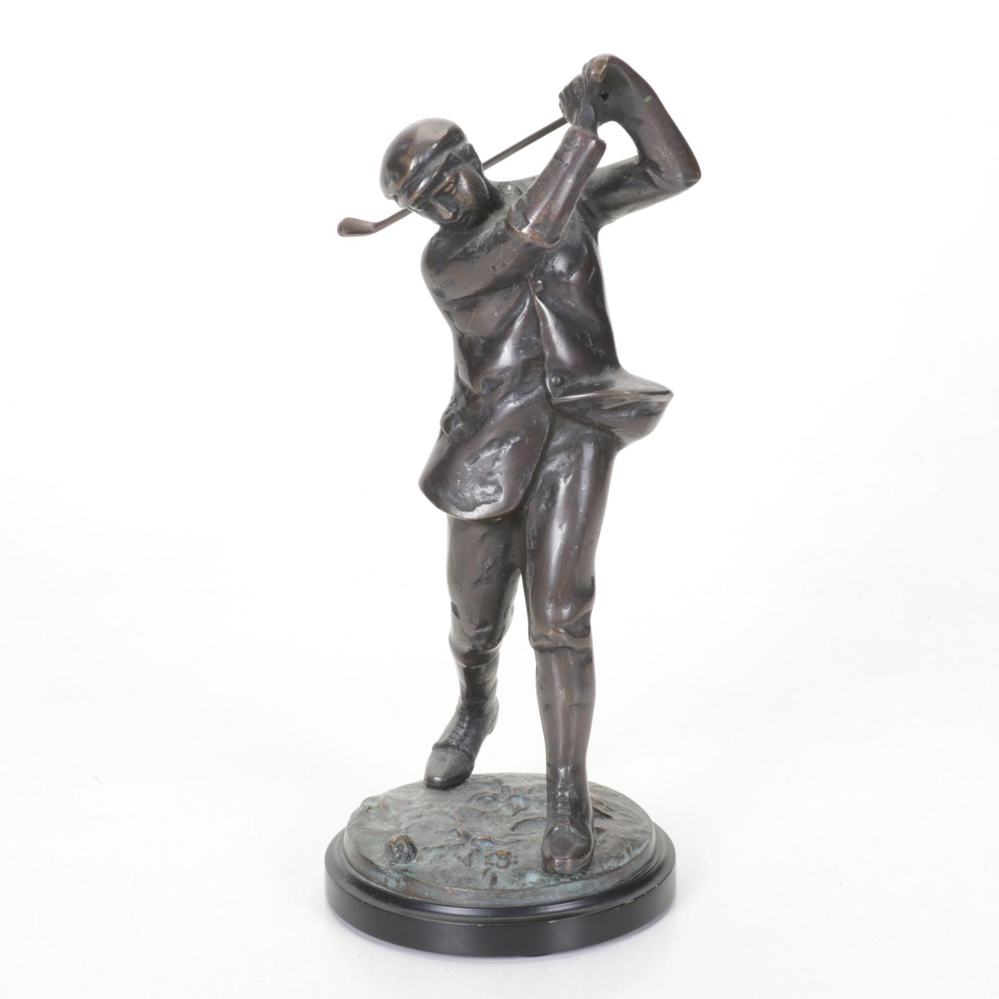 Gatco Bronze Finish Brass Statue of Golfer