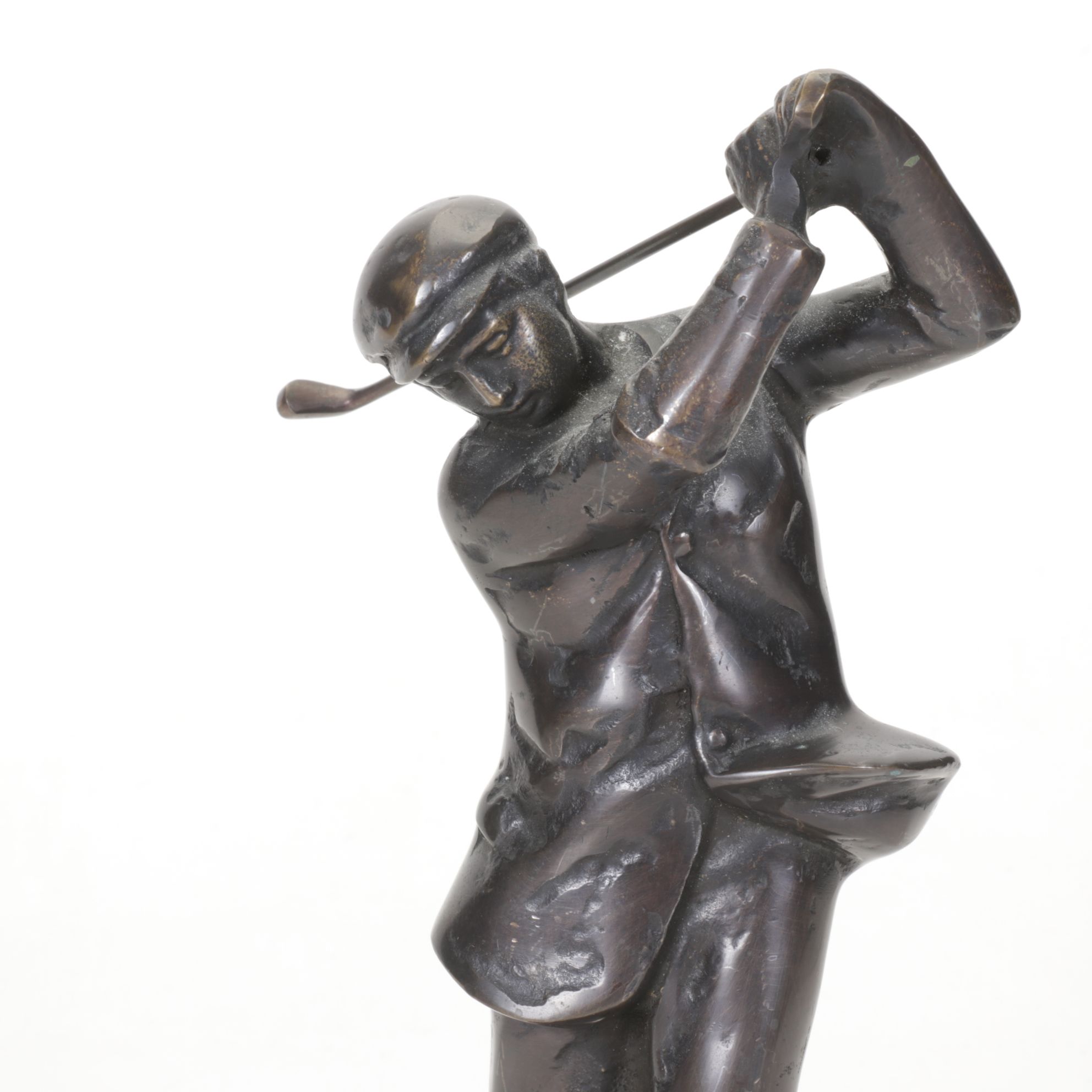 Gatco Bronze Finish Brass Statue of Golfer