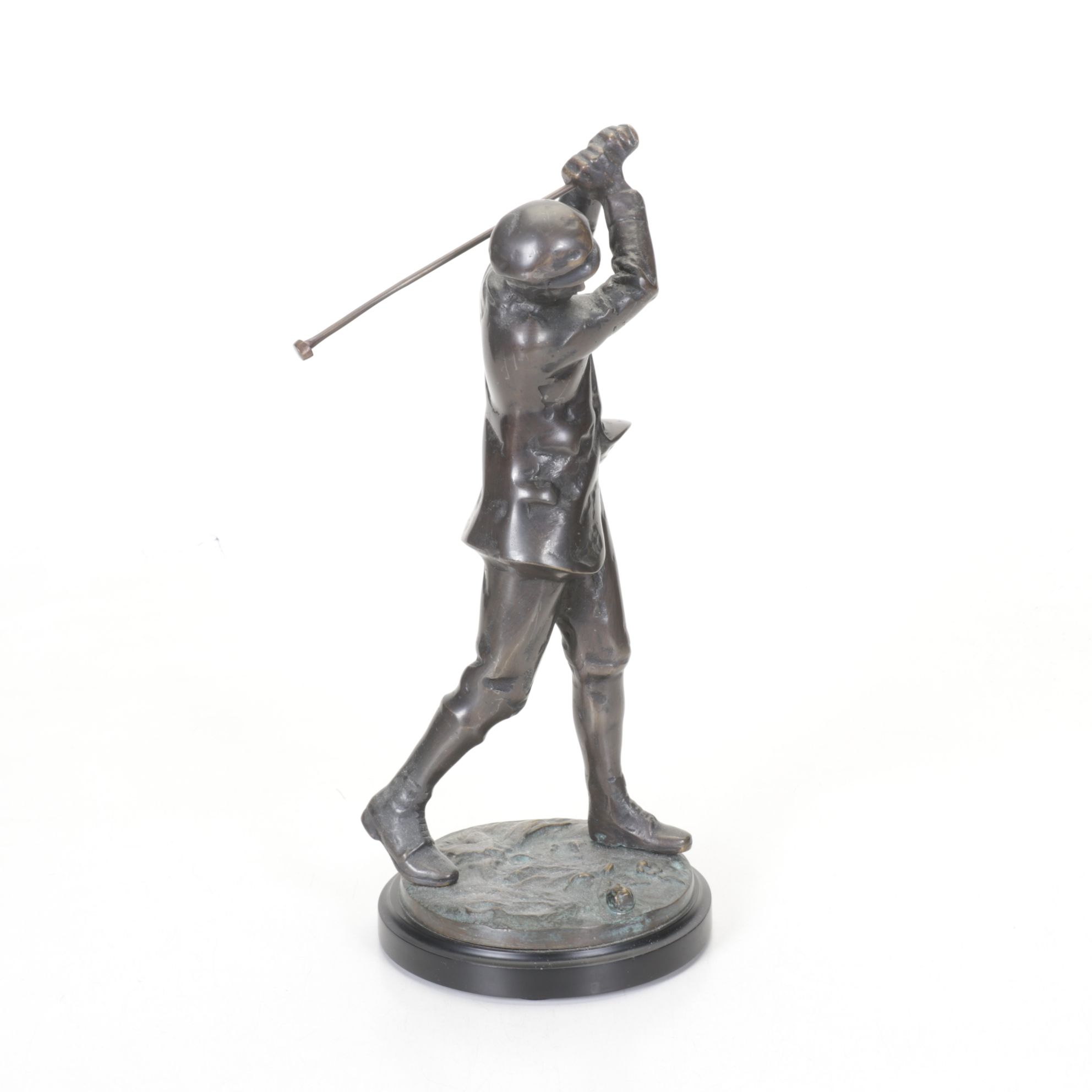 Gatco Bronze Finish Brass Statue of Golfer