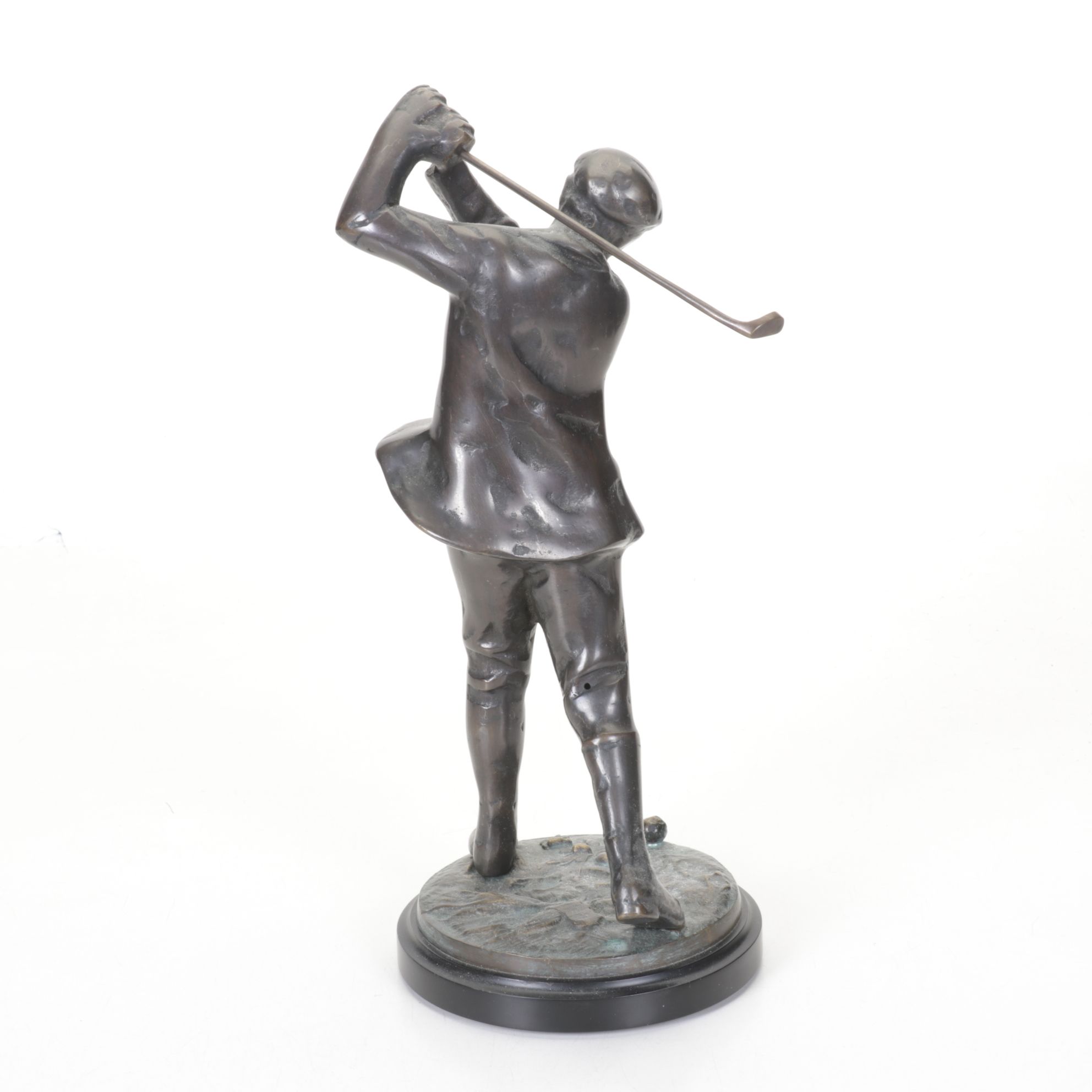 Gatco Bronze Finish Brass Statue of Golfer