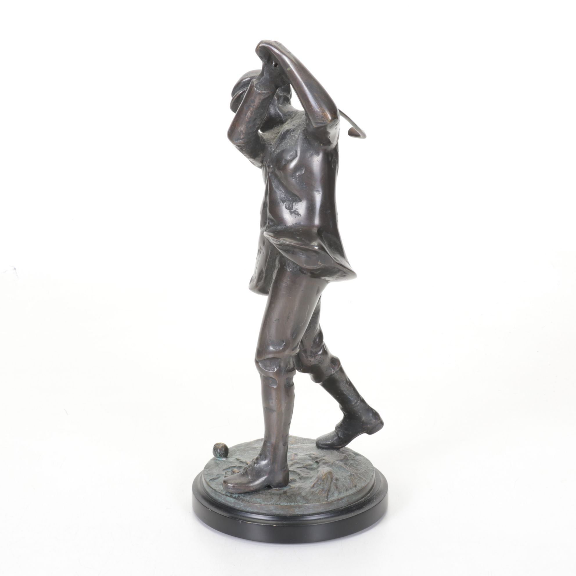 Gatco Bronze Finish Brass Statue of Golfer
