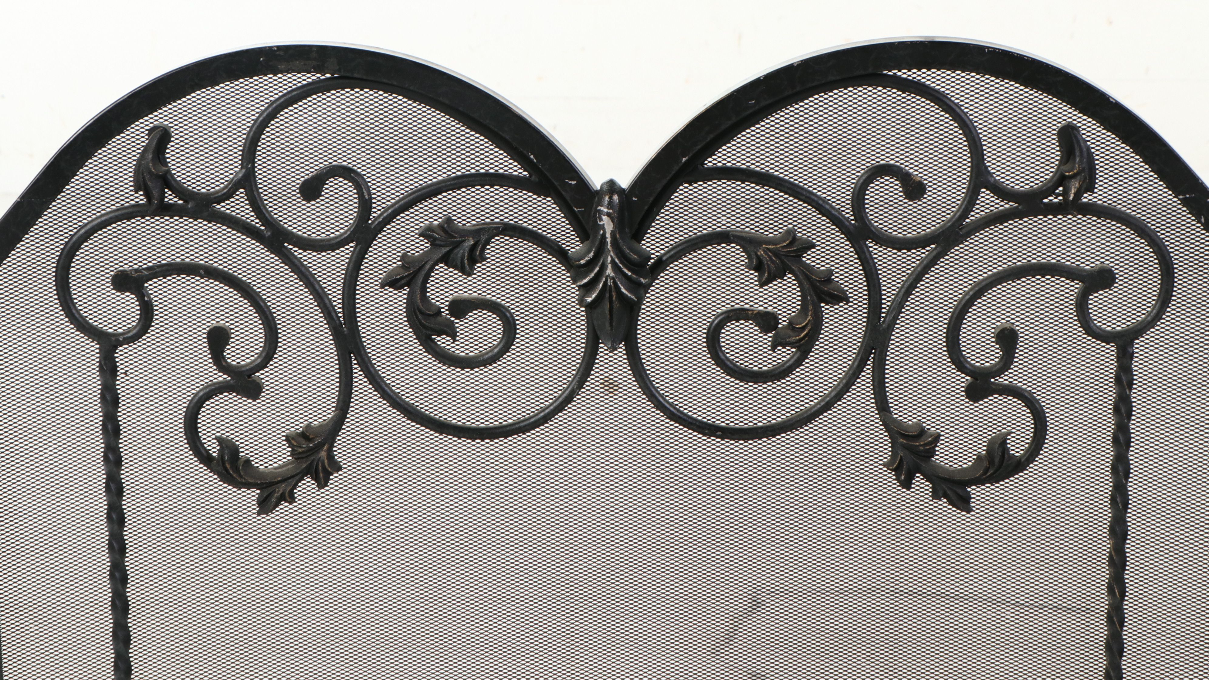 Scrolled Wrought Iron Fireplace Screen