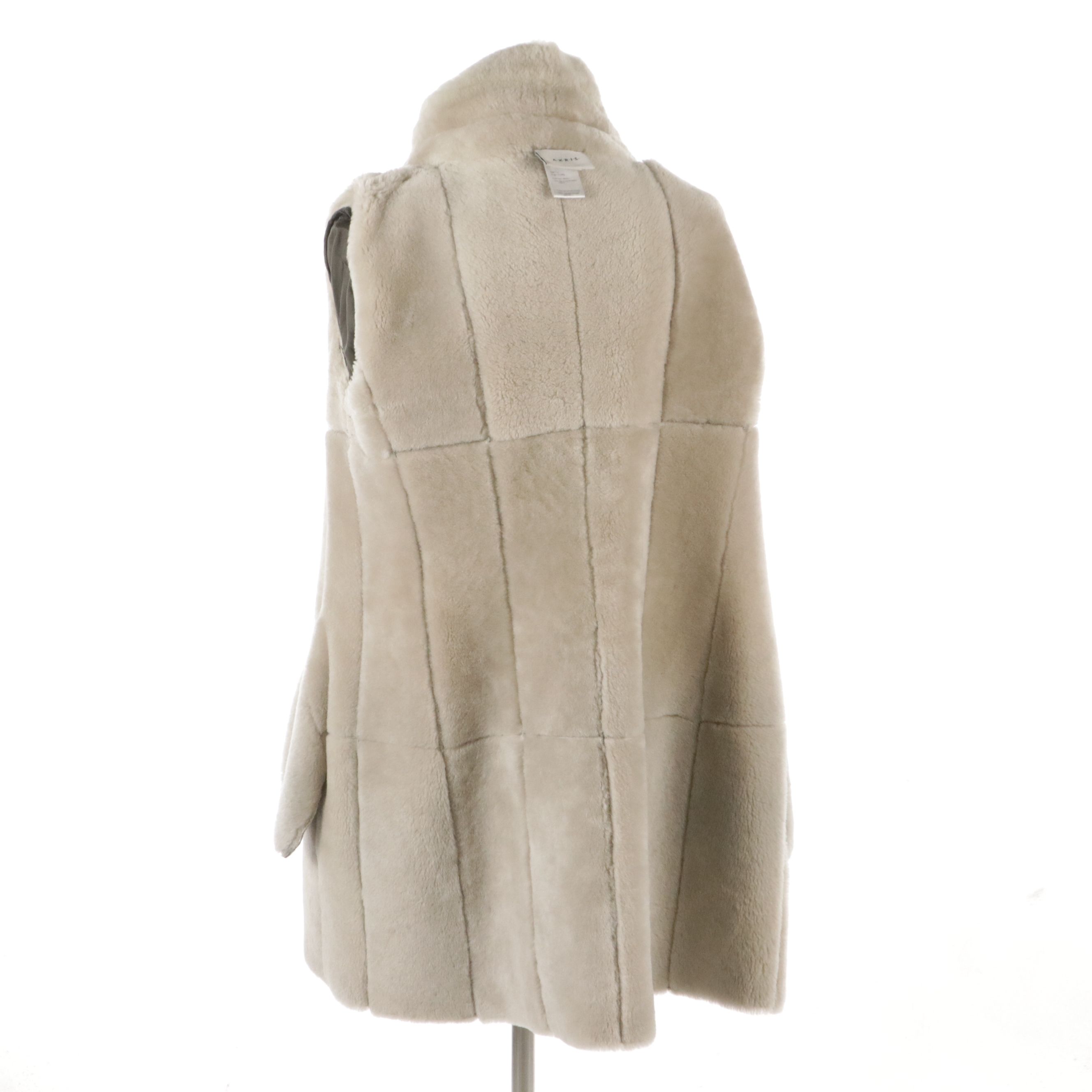 Akris Lambskin Shearling and Cotton Snap-Front Coat with Detachable Hood