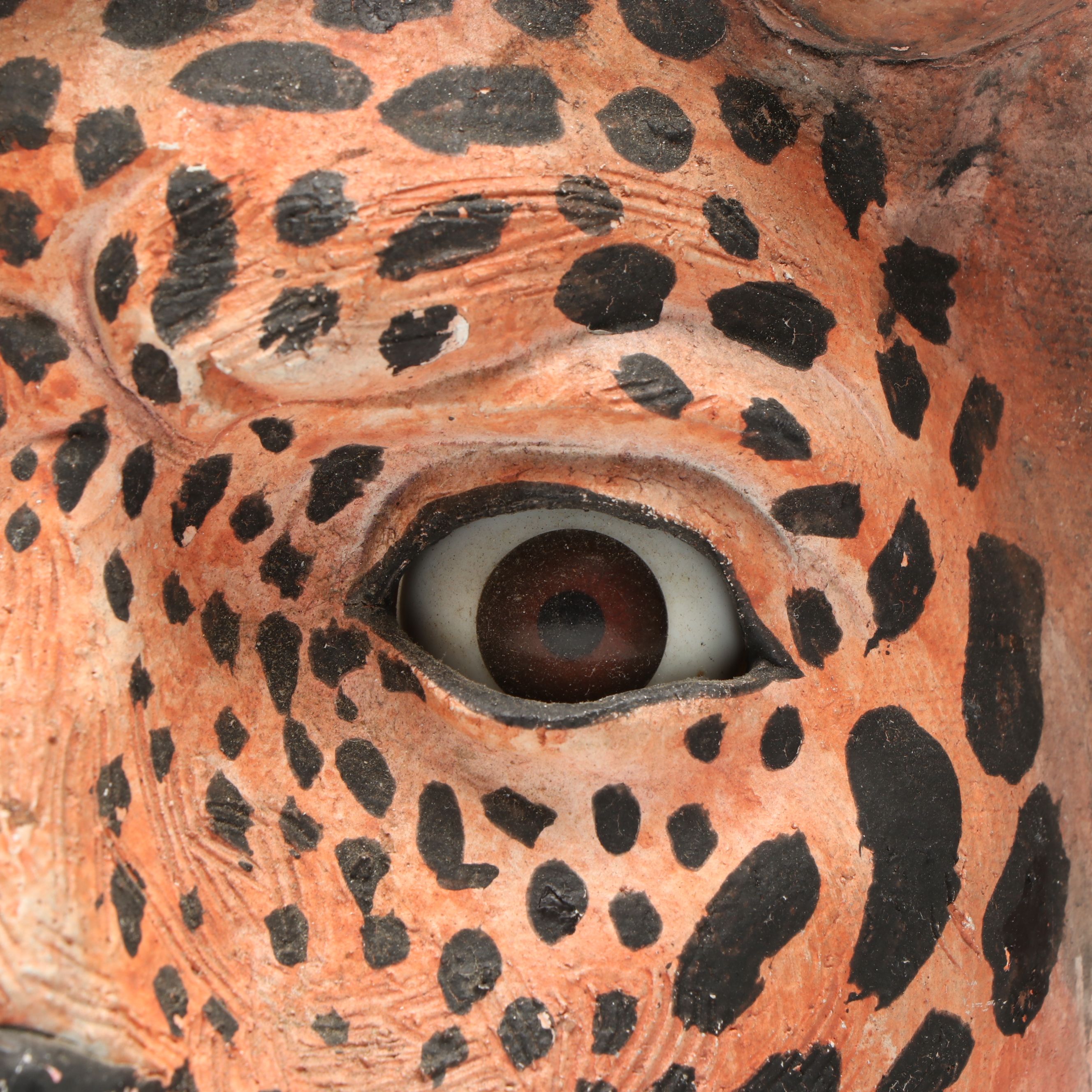 Attributed to Jorg Dubin Plaster Jaguar Mask, Late 20th/Early 21st C.