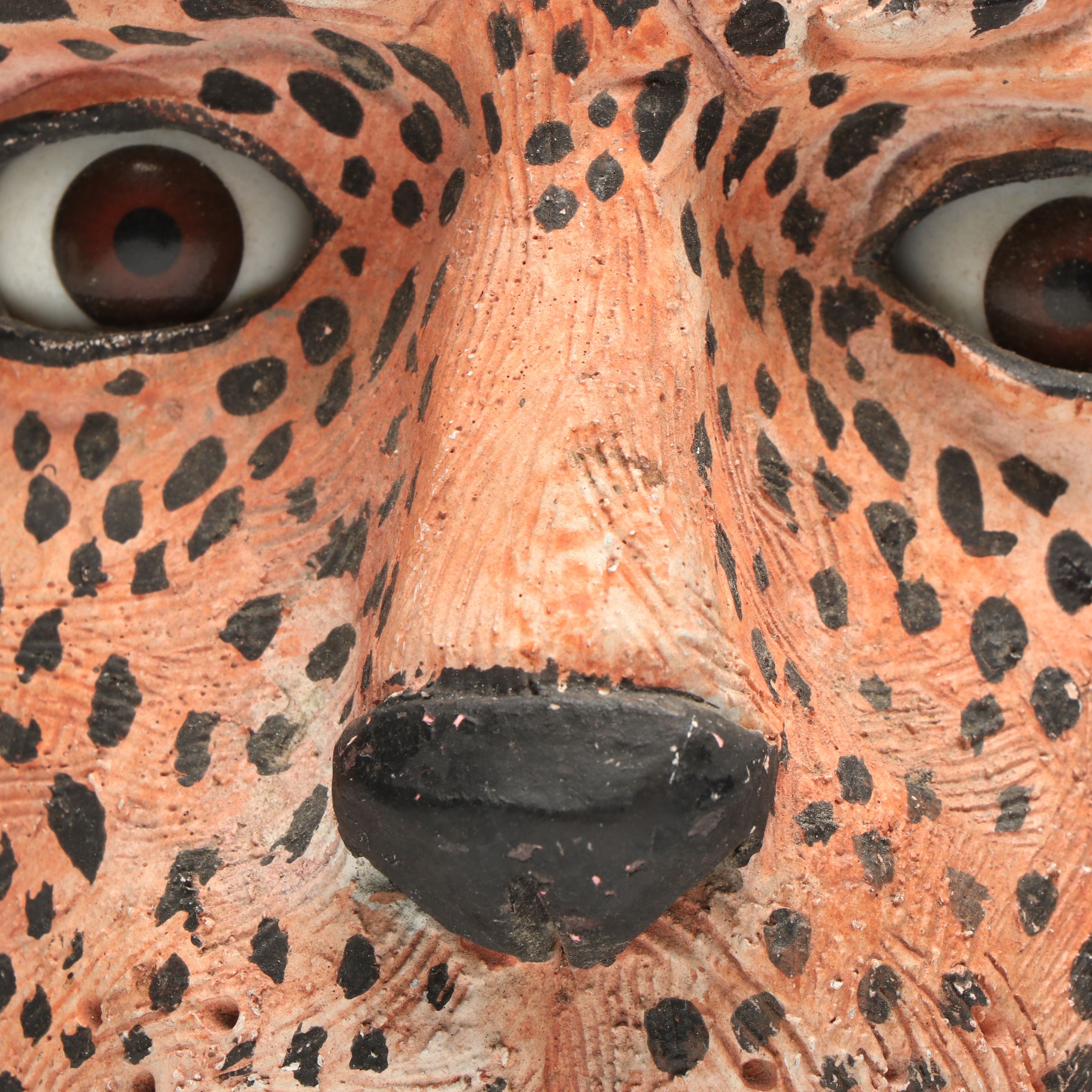 Attributed to Jorg Dubin Plaster Jaguar Mask, Late 20th/Early 21st C.