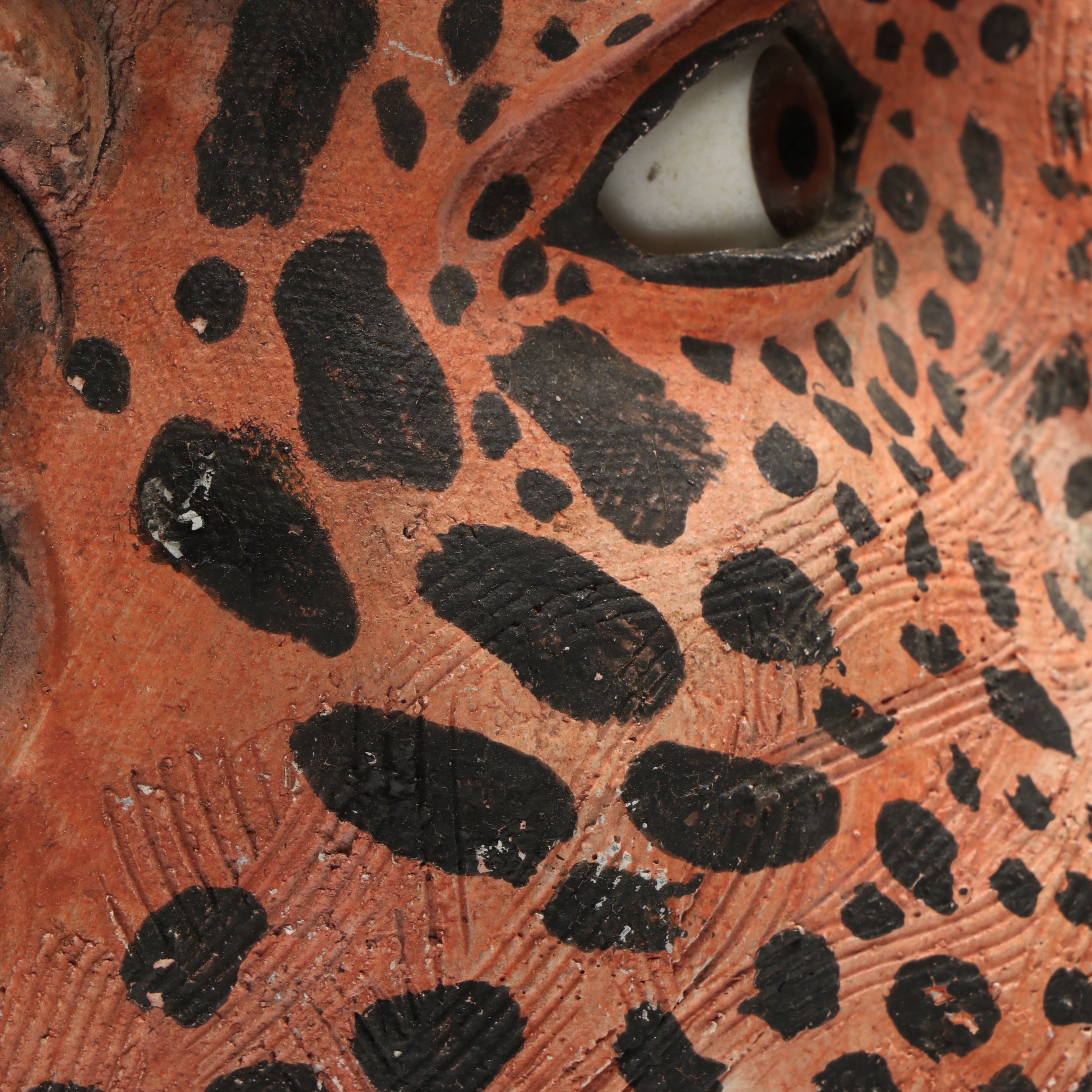 Attributed to Jorg Dubin Plaster Jaguar Mask, Late 20th/Early 21st C.