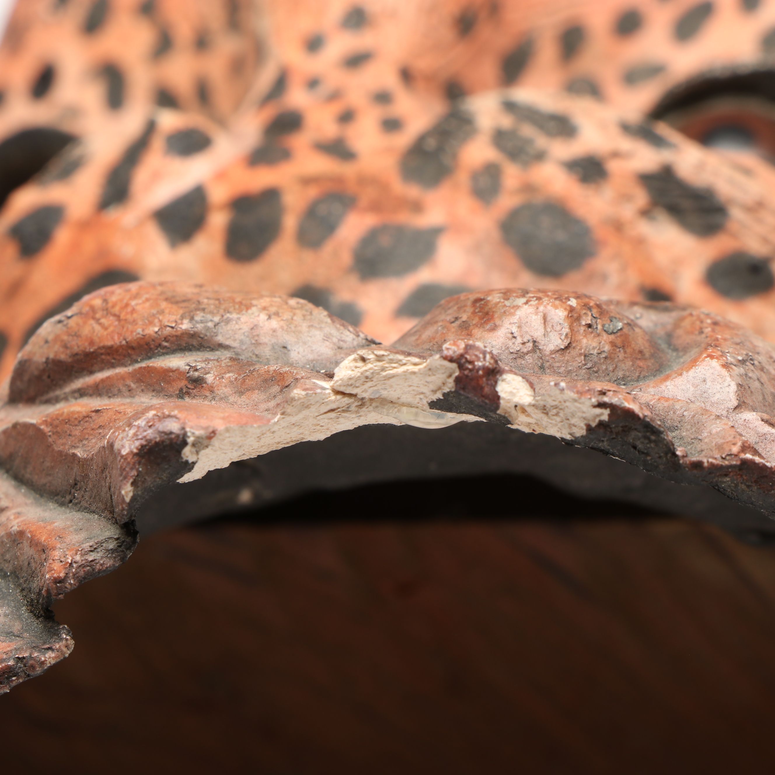 Attributed to Jorg Dubin Plaster Jaguar Mask, Late 20th/Early 21st C.