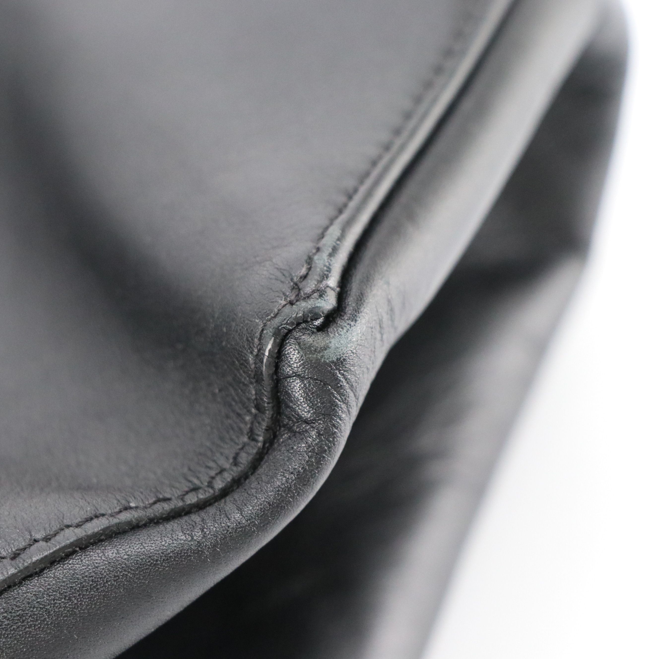 Céline Horizontal Cabas Tote Bag in Black Lambskin Leather