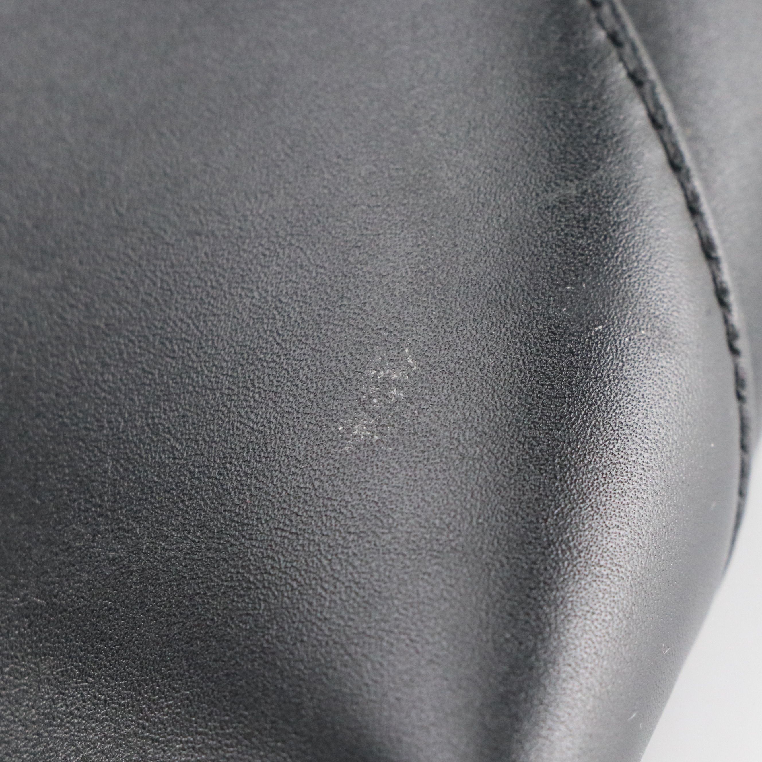 Céline Horizontal Cabas Tote Bag in Black Lambskin Leather