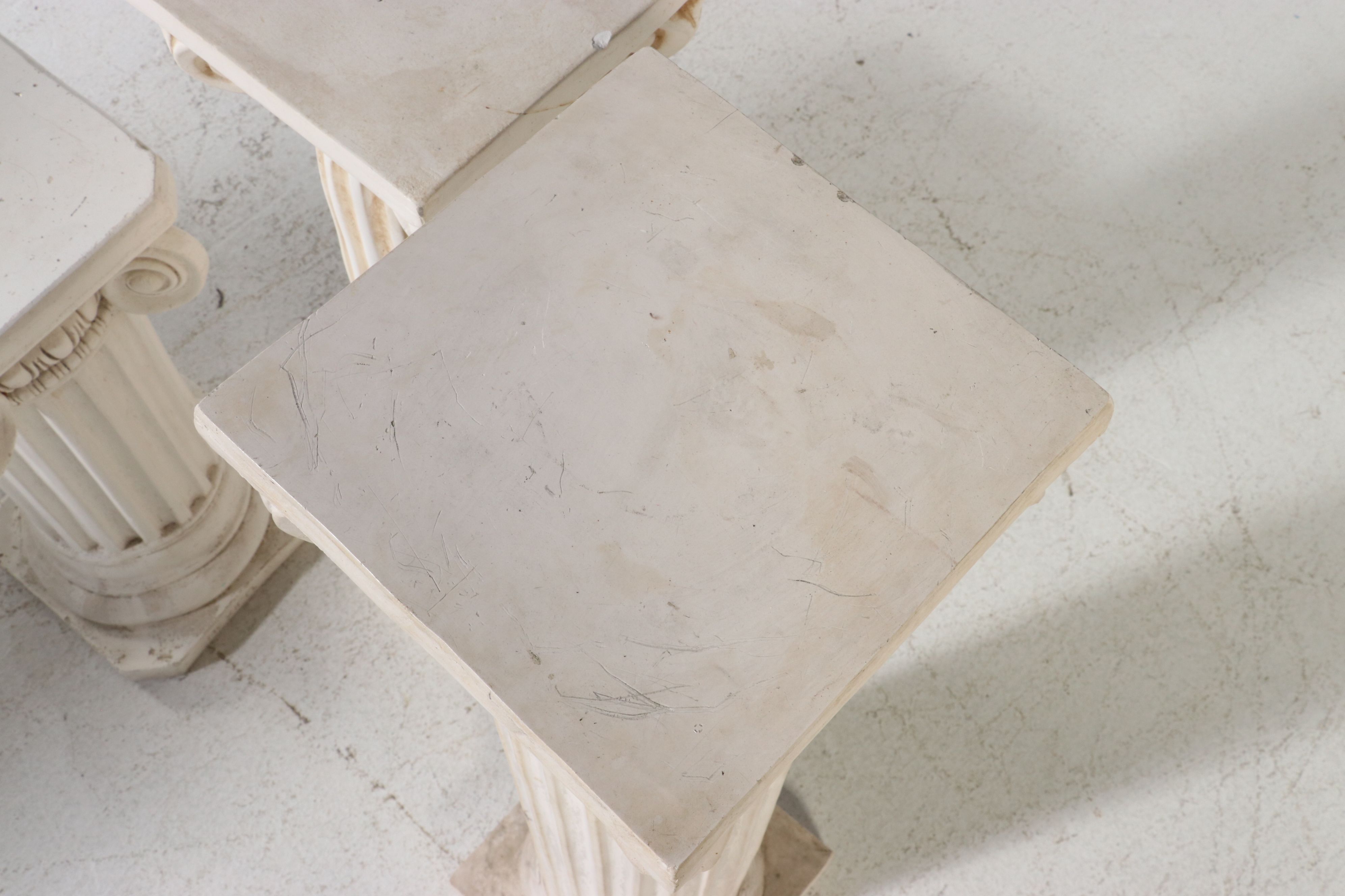 Set of Three Ionic Order Graduated Pedestals, Late 20th Century