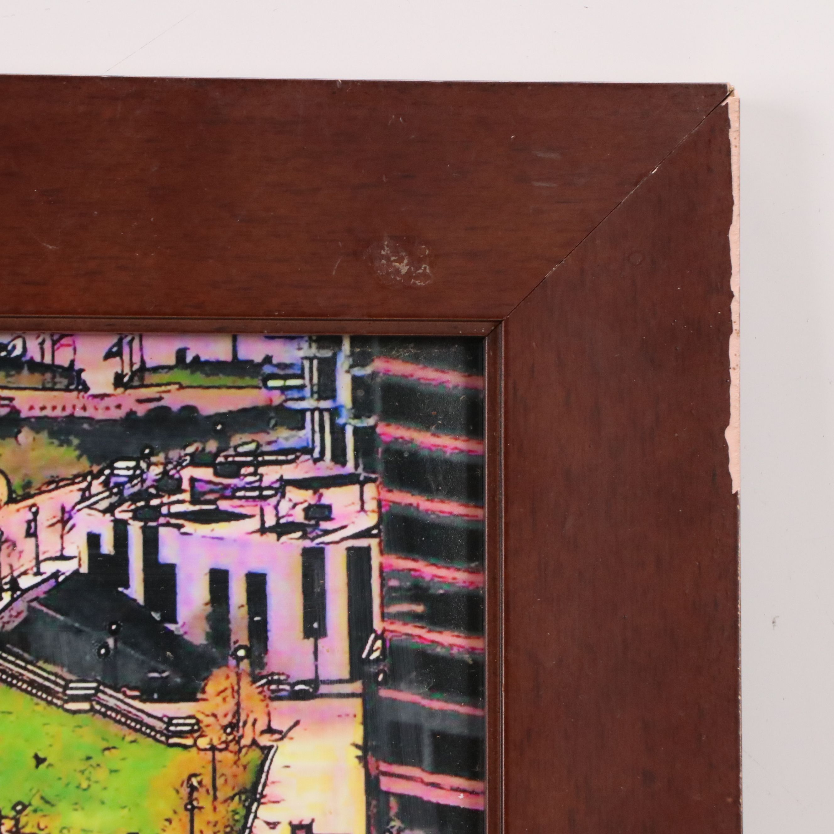 Stylized Gicleé of Cincinnati's Roebling Bridge, 21st Century