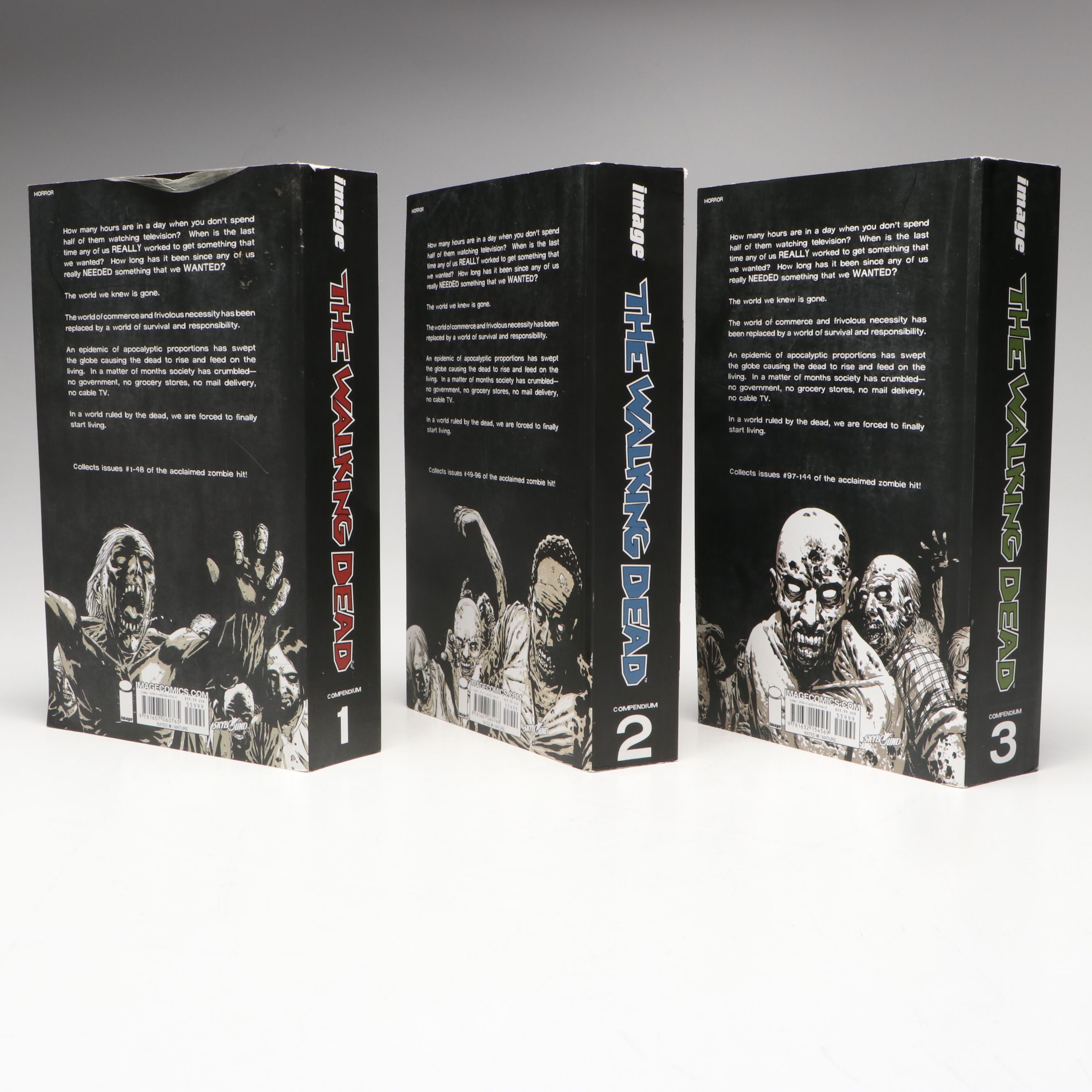 Image Comics "The Walking Dead" Compendia 1–3 by Robert Kirkman