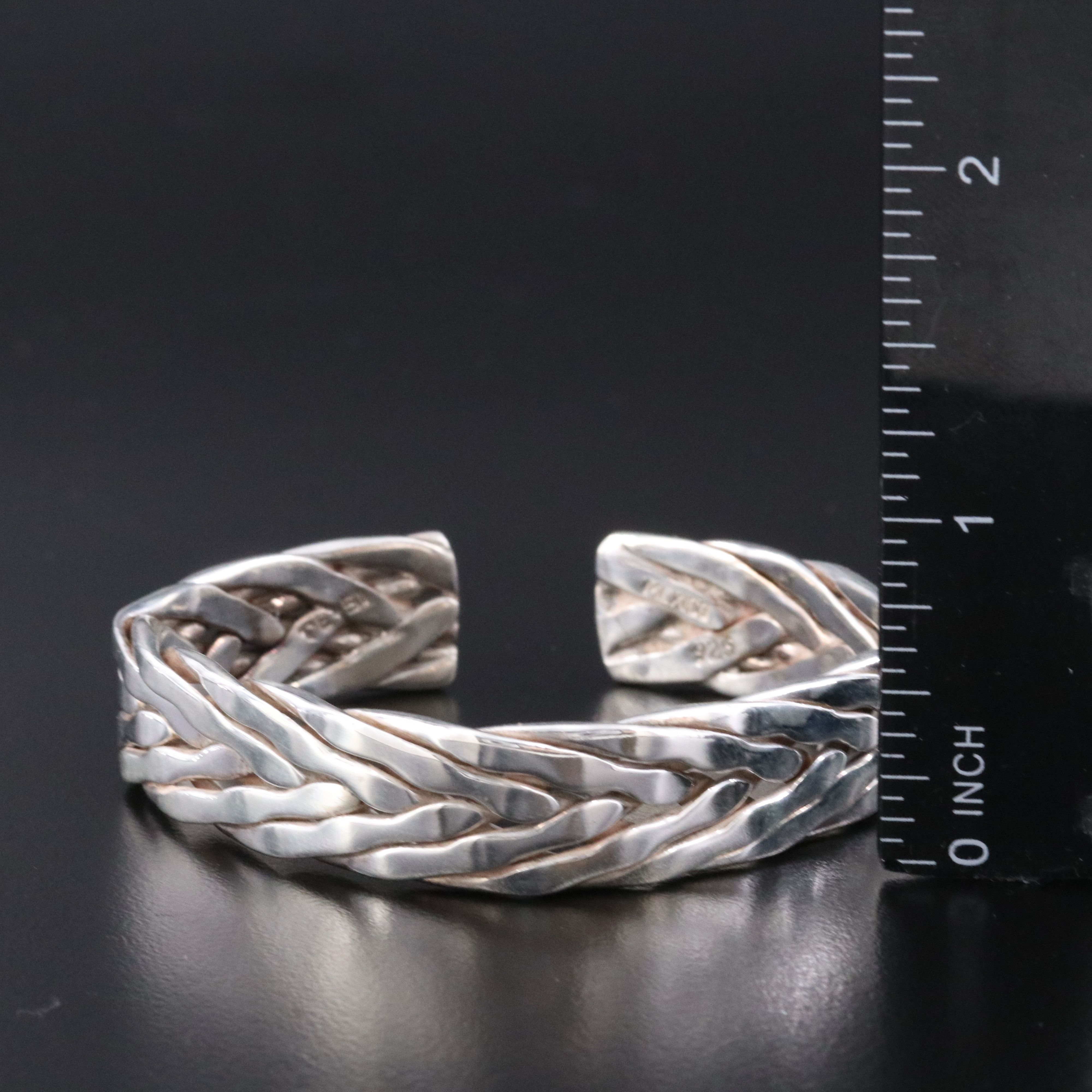 Mexican Sterling Braided Cuff