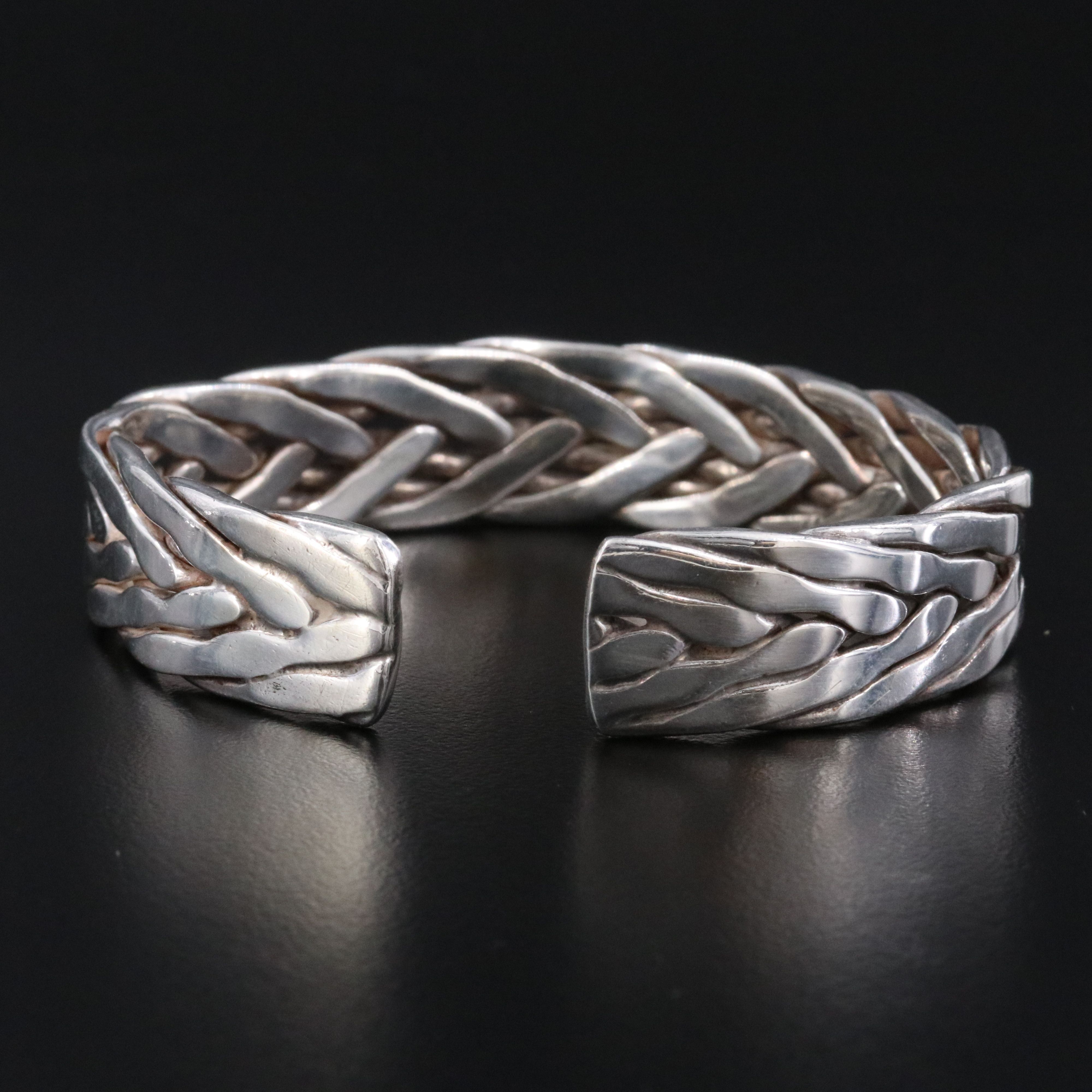 Mexican Sterling Braided Cuff