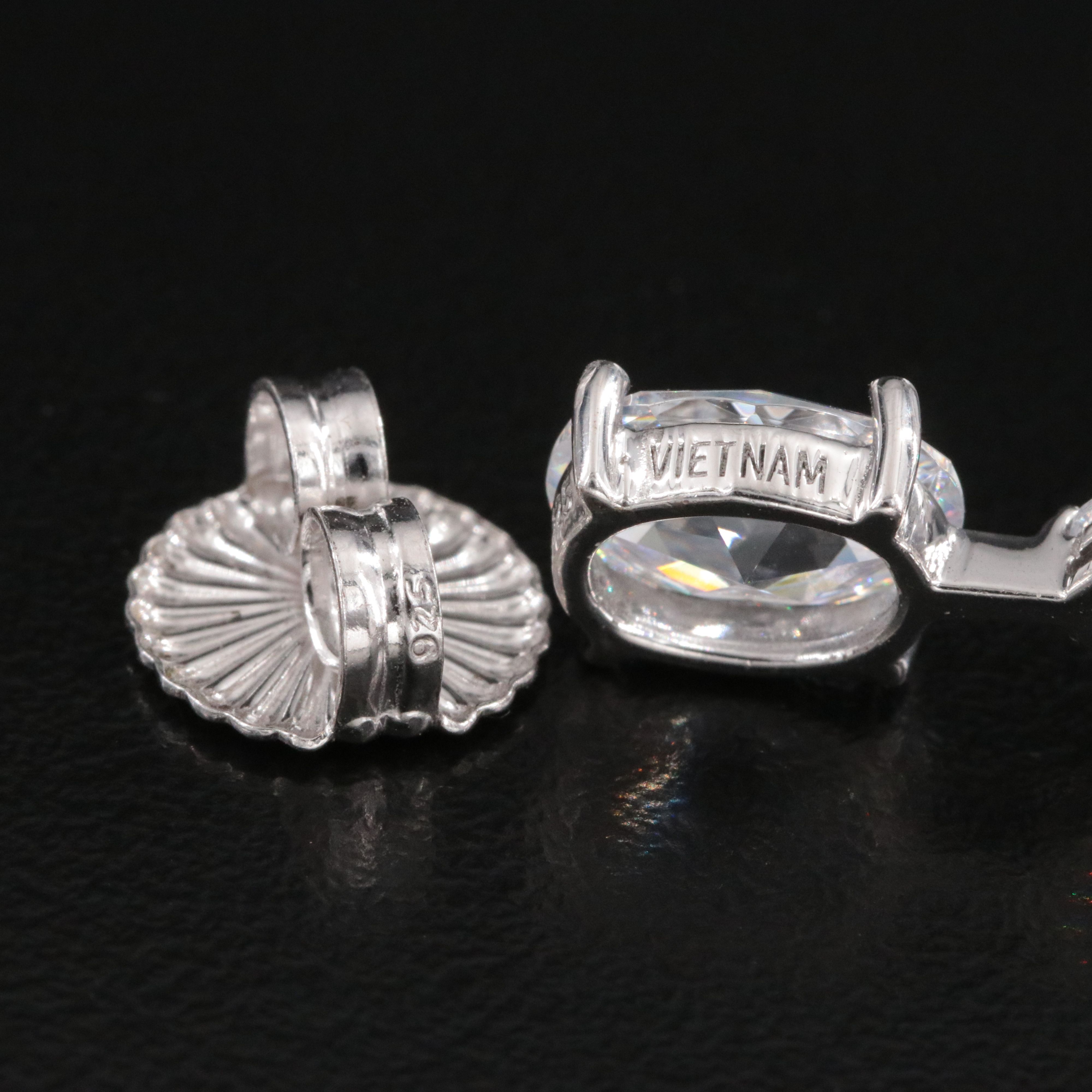 Sterling CZ Pendant Earrings