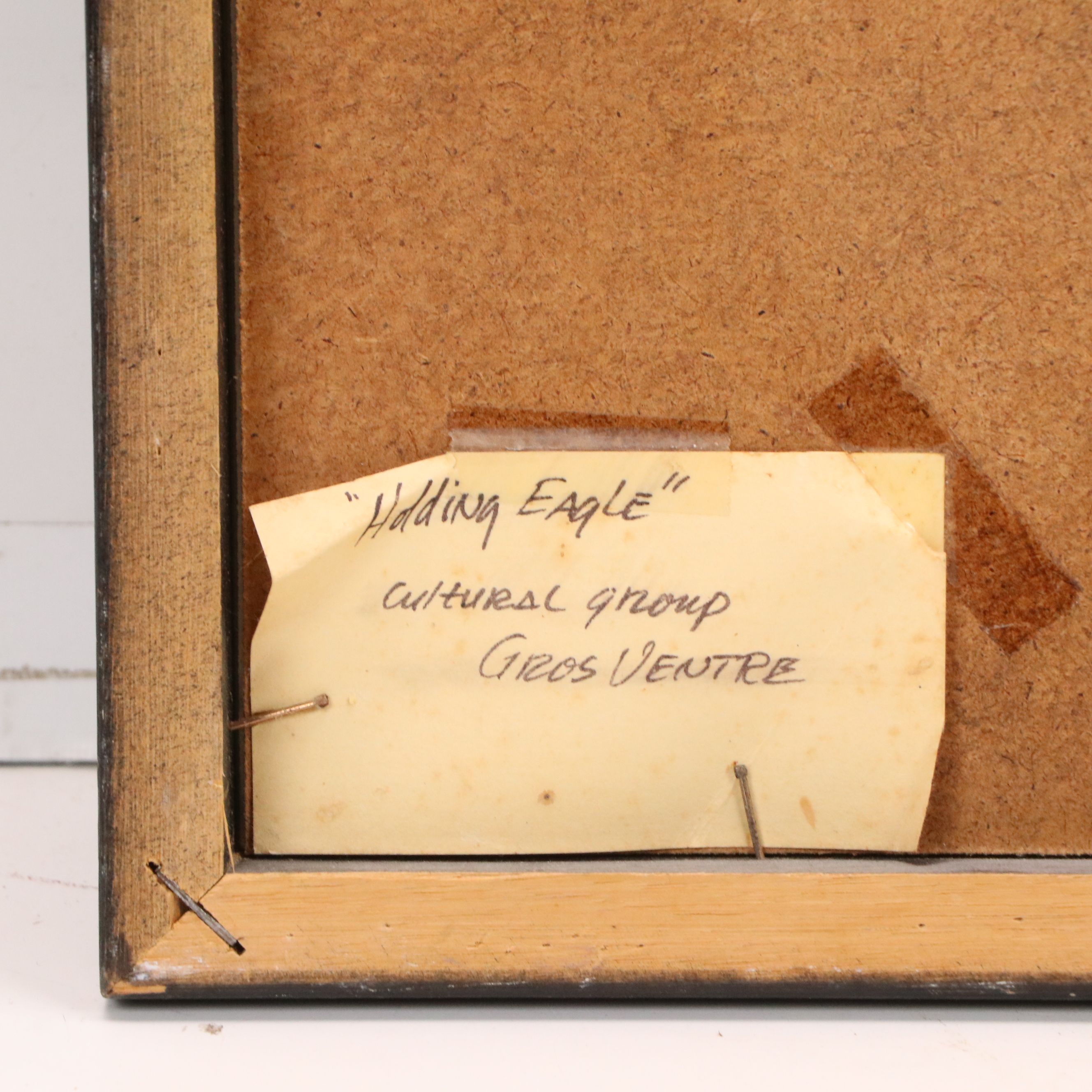 Steve Taylor Charcoal Drawing "Holding Eagle: Cultural Group Gros Ventre," 1976