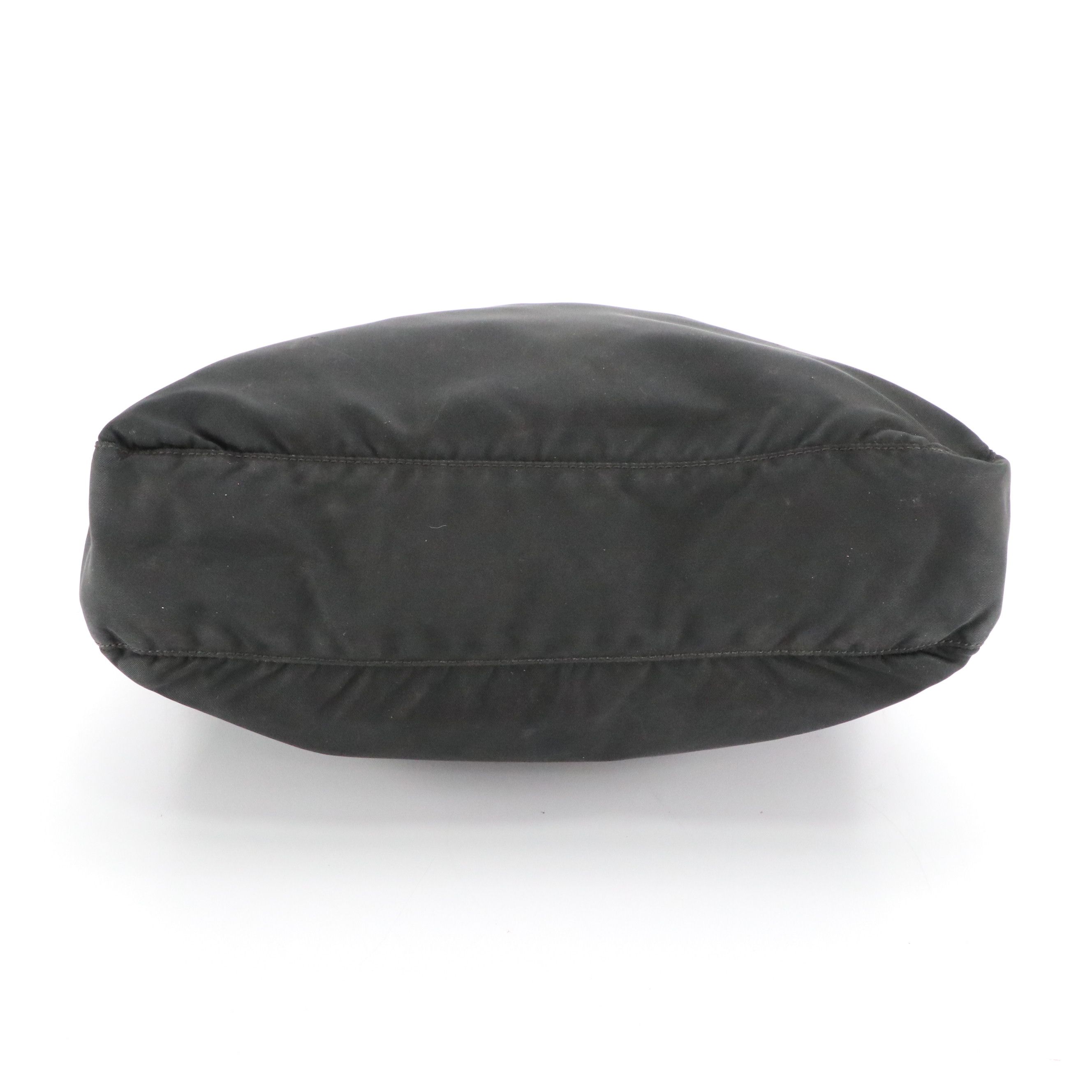 Prada Double Pocket Crossbody Bag in Black Tessuto Nylon and Leather