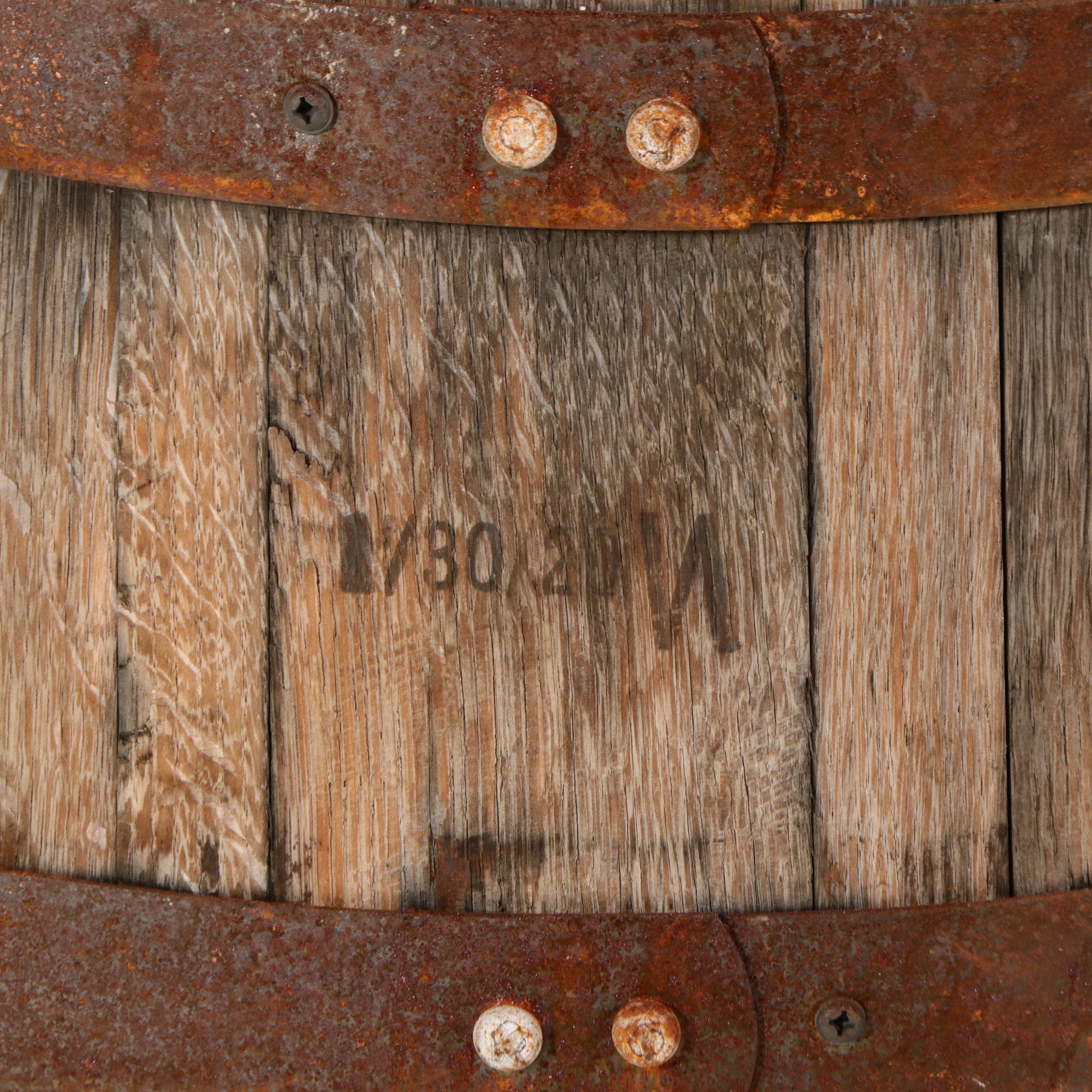 Metal Bound Wooden Barrel