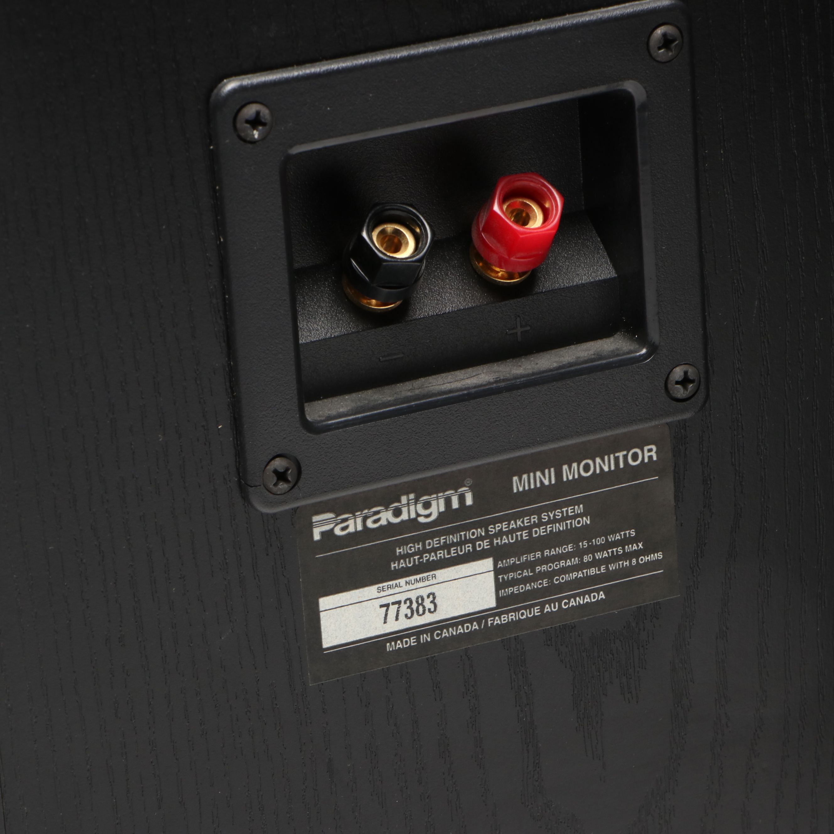 Paradigm Black Ash Mini Monitor Speaker Pair