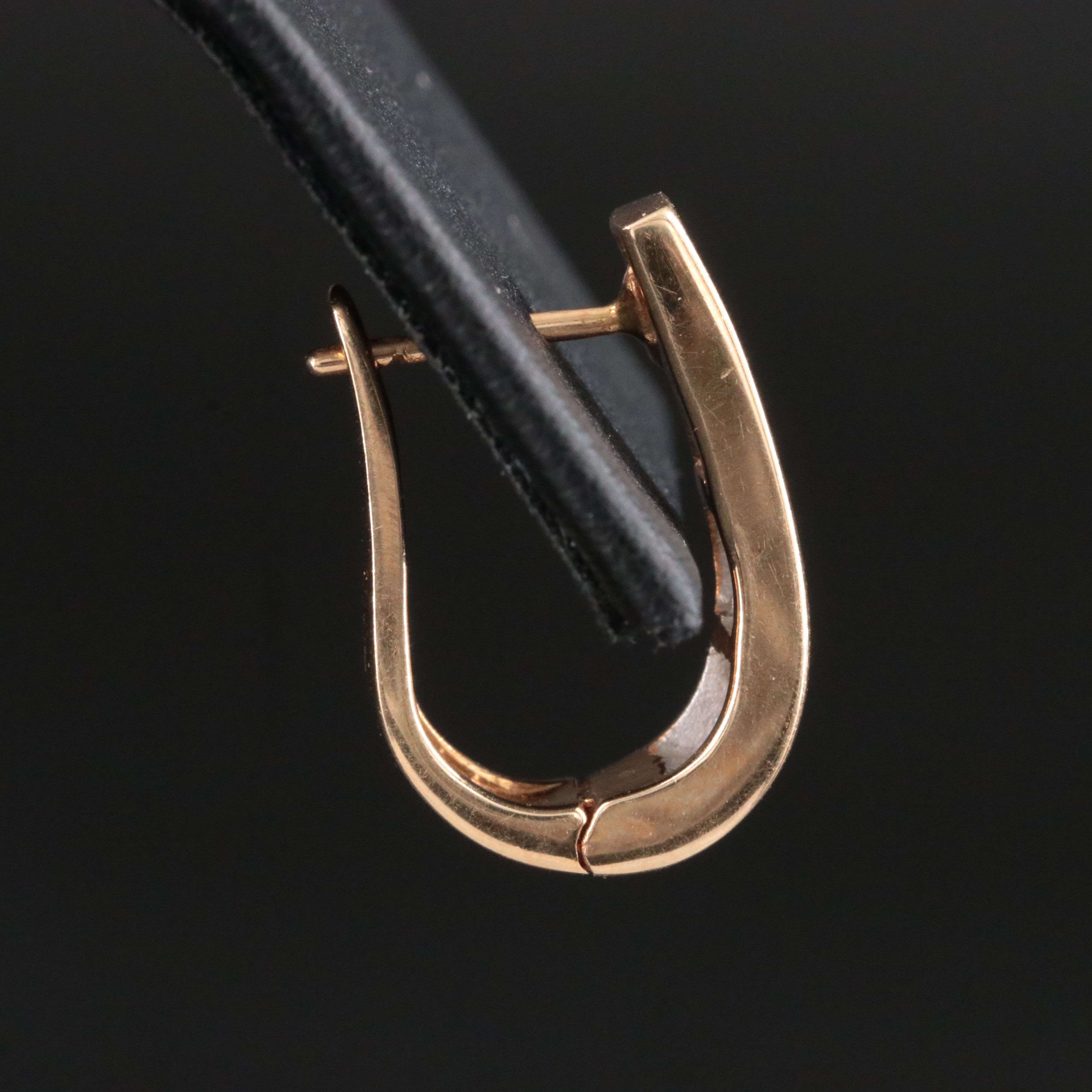 14K 0.97 CTW Diamond Invisible Set Hoop Earrings