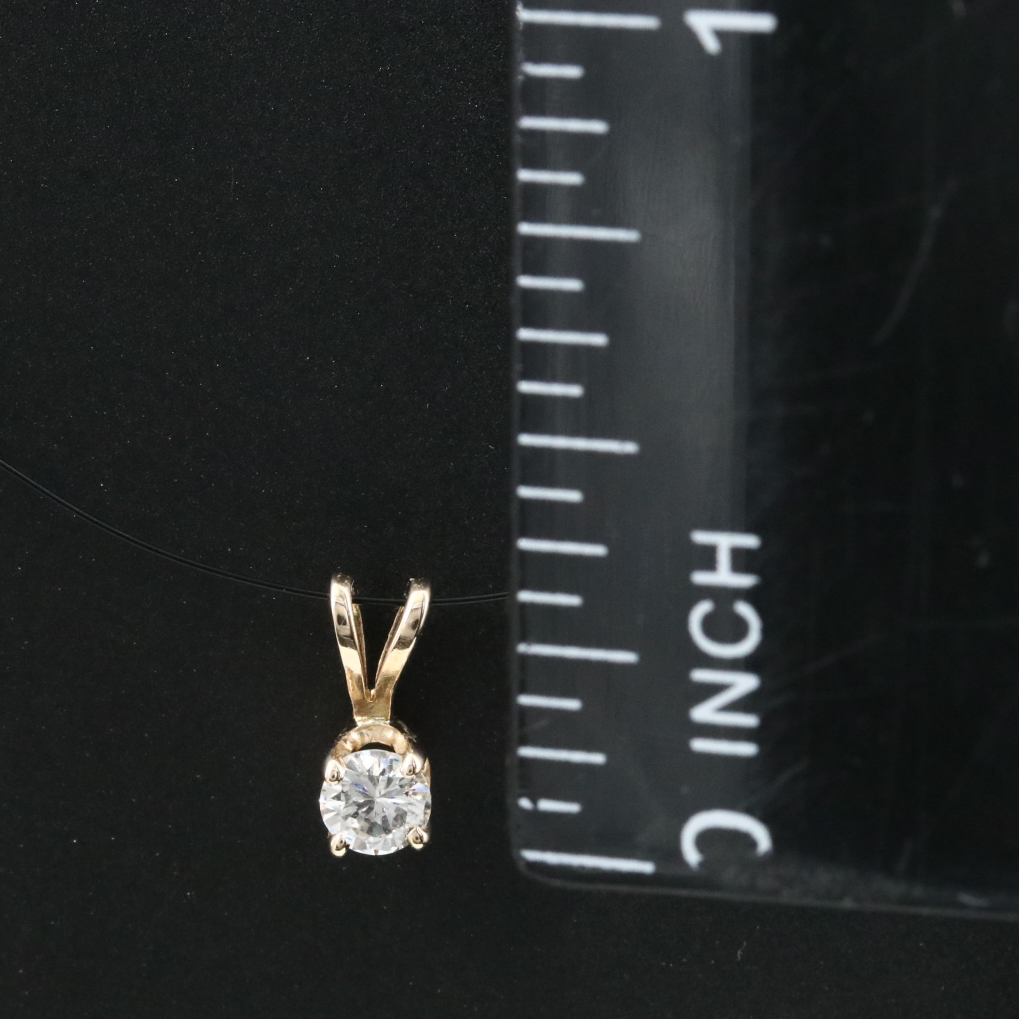 14K 0.15 CT Diamond Pendant