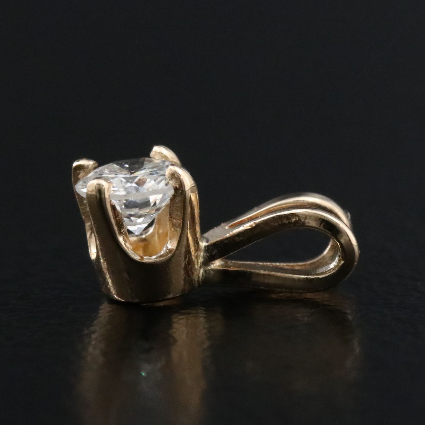 14K 0.15 CT Diamond Pendant