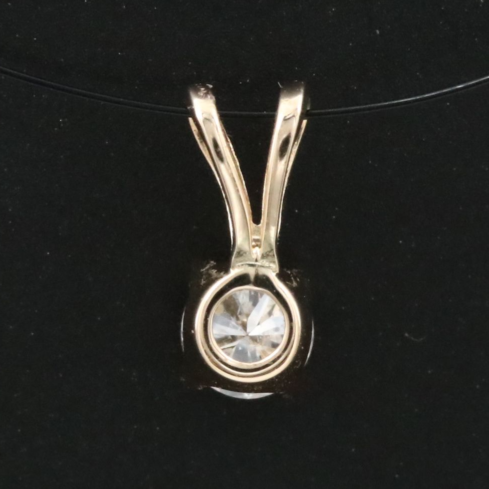 14K 0.15 CT Diamond Pendant