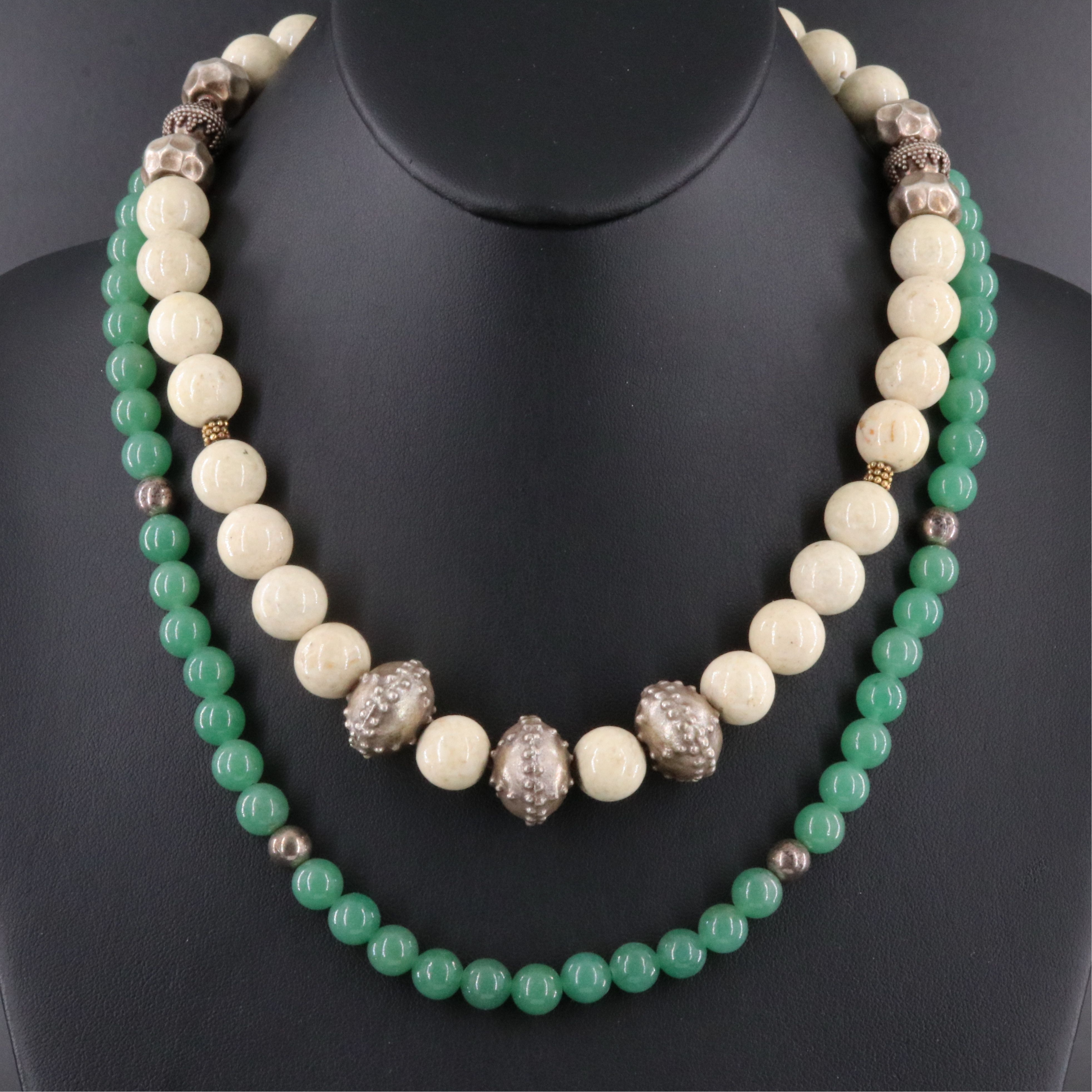 Desert Rose Trading Featured in Sterling Aventurine, and Calcite Necklaces