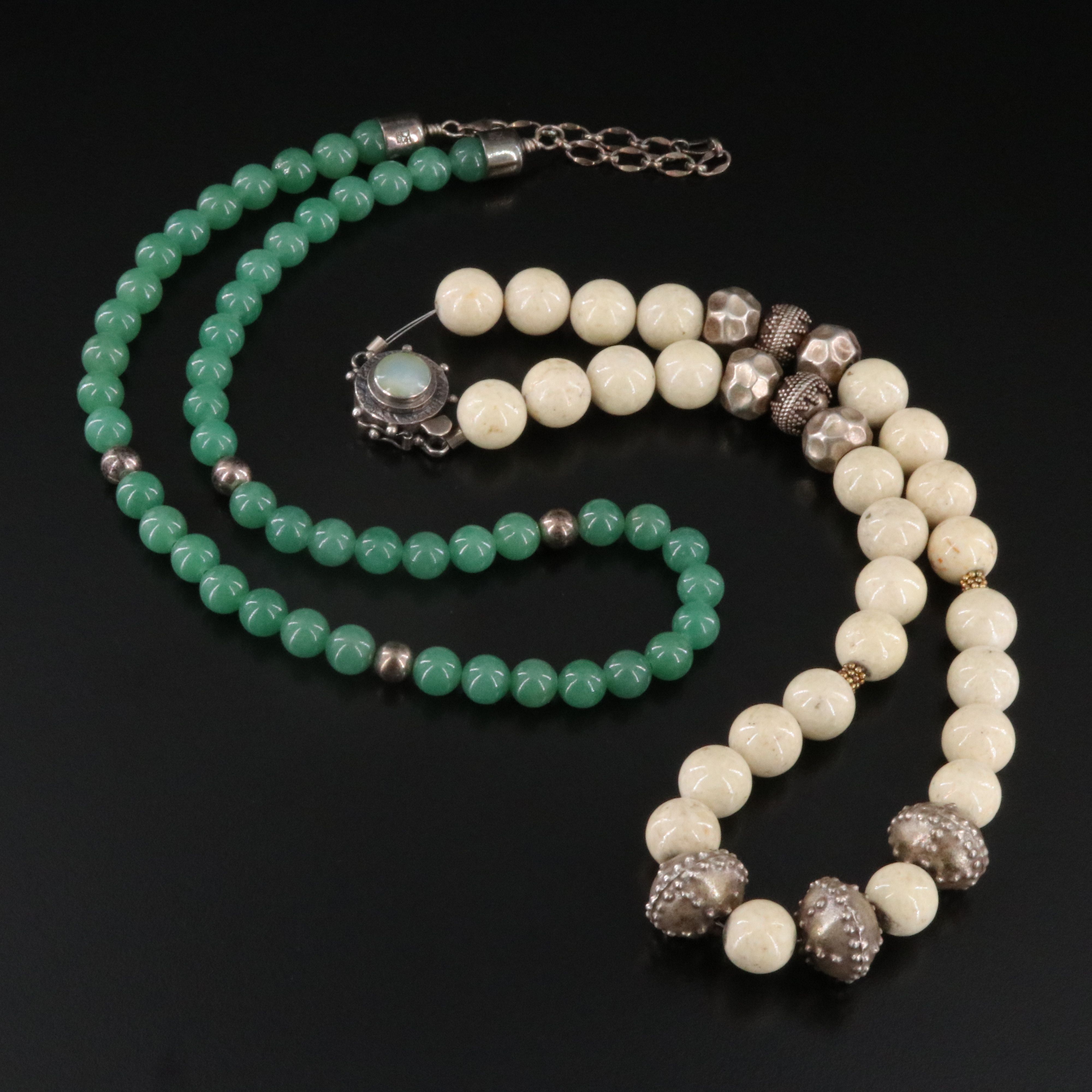 Desert Rose Trading Featured in Sterling Aventurine, and Calcite Necklaces