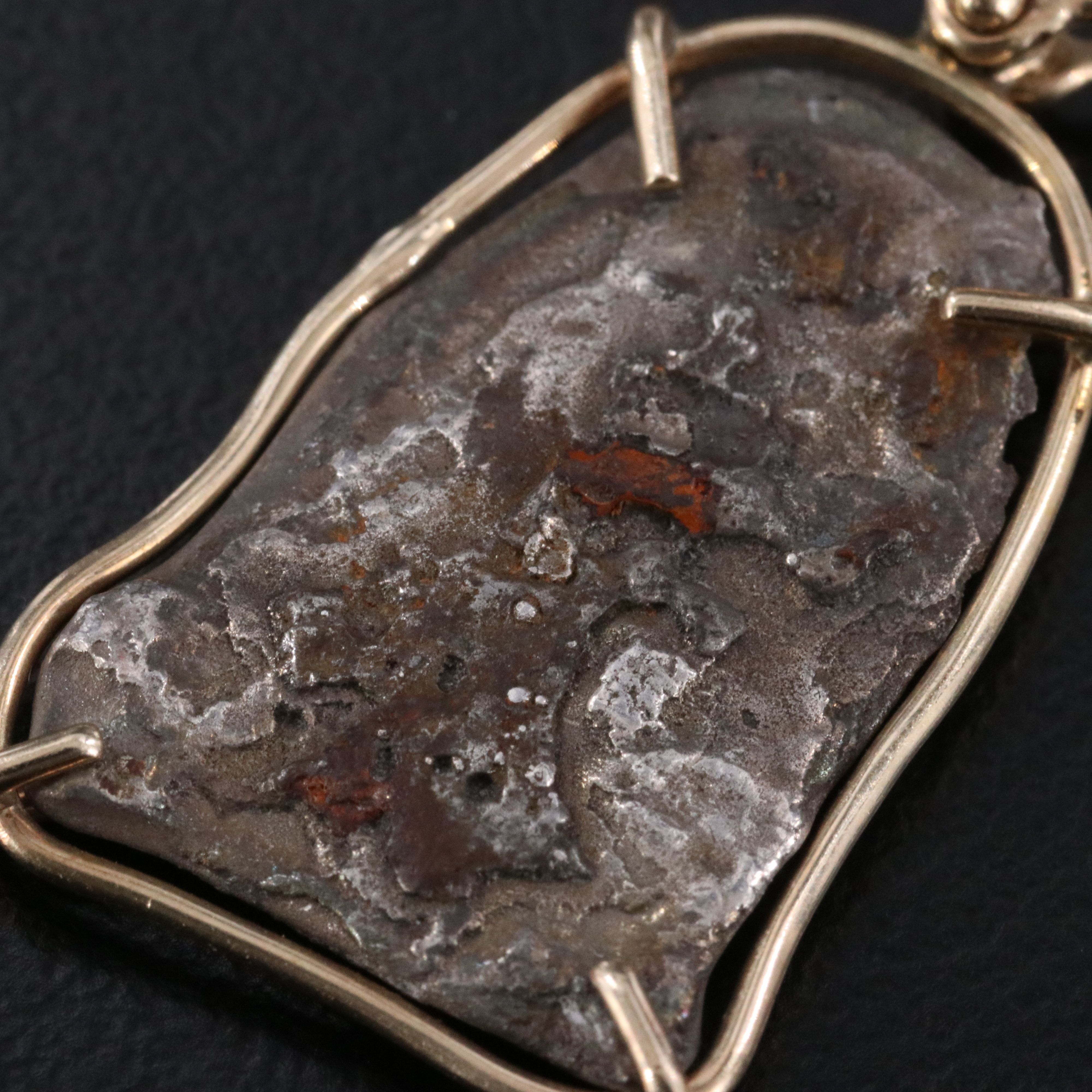 14K Pendant with ca. 1700s Spanish 1-Real Cob Coin