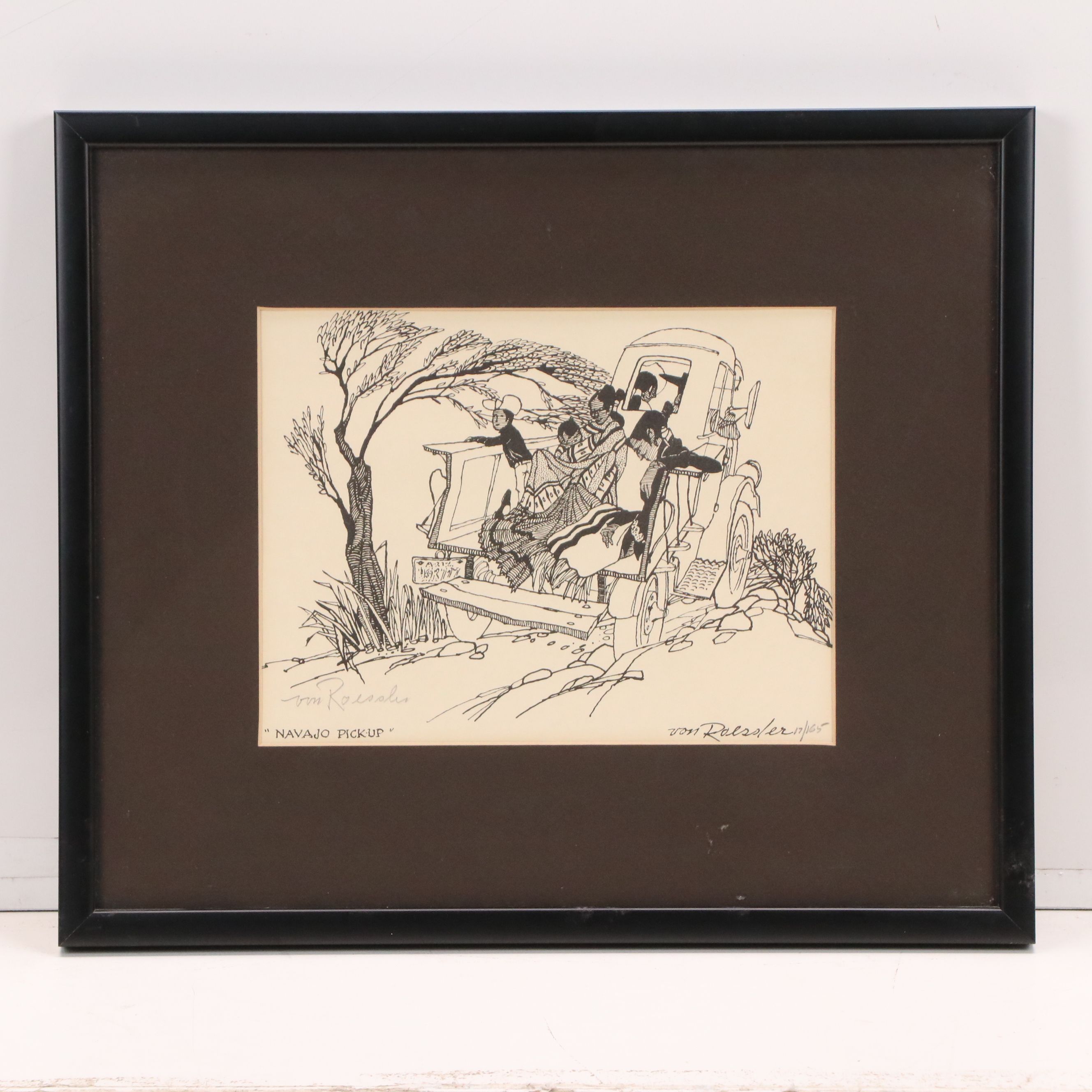 Henry von Roessler Offset Lithographs "Trading Post" & "Navajo Pick-Up," 20th C.