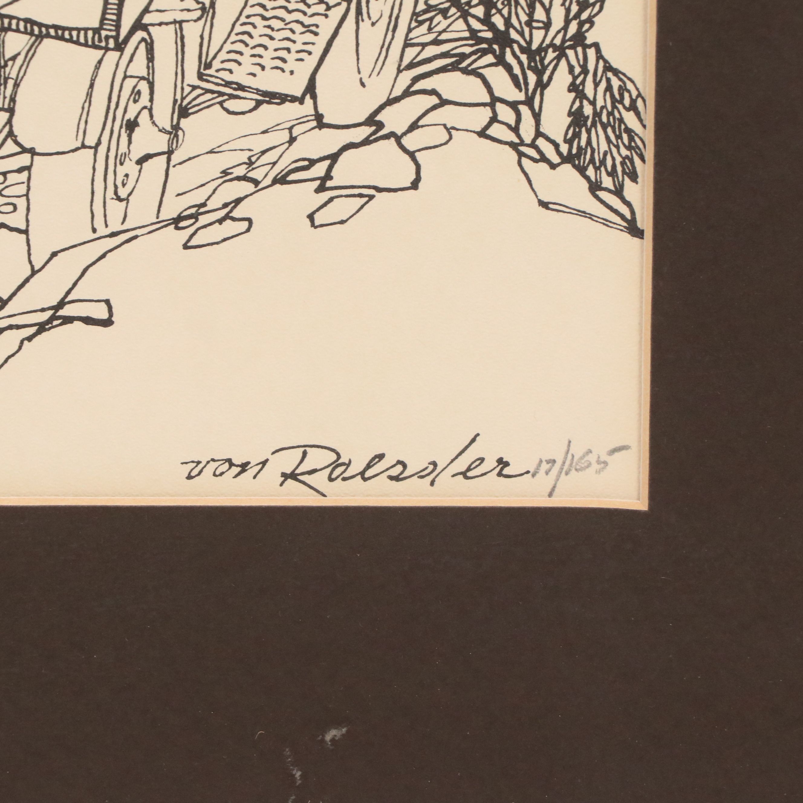 Henry von Roessler Offset Lithographs "Trading Post" & "Navajo Pick-Up," 20th C.