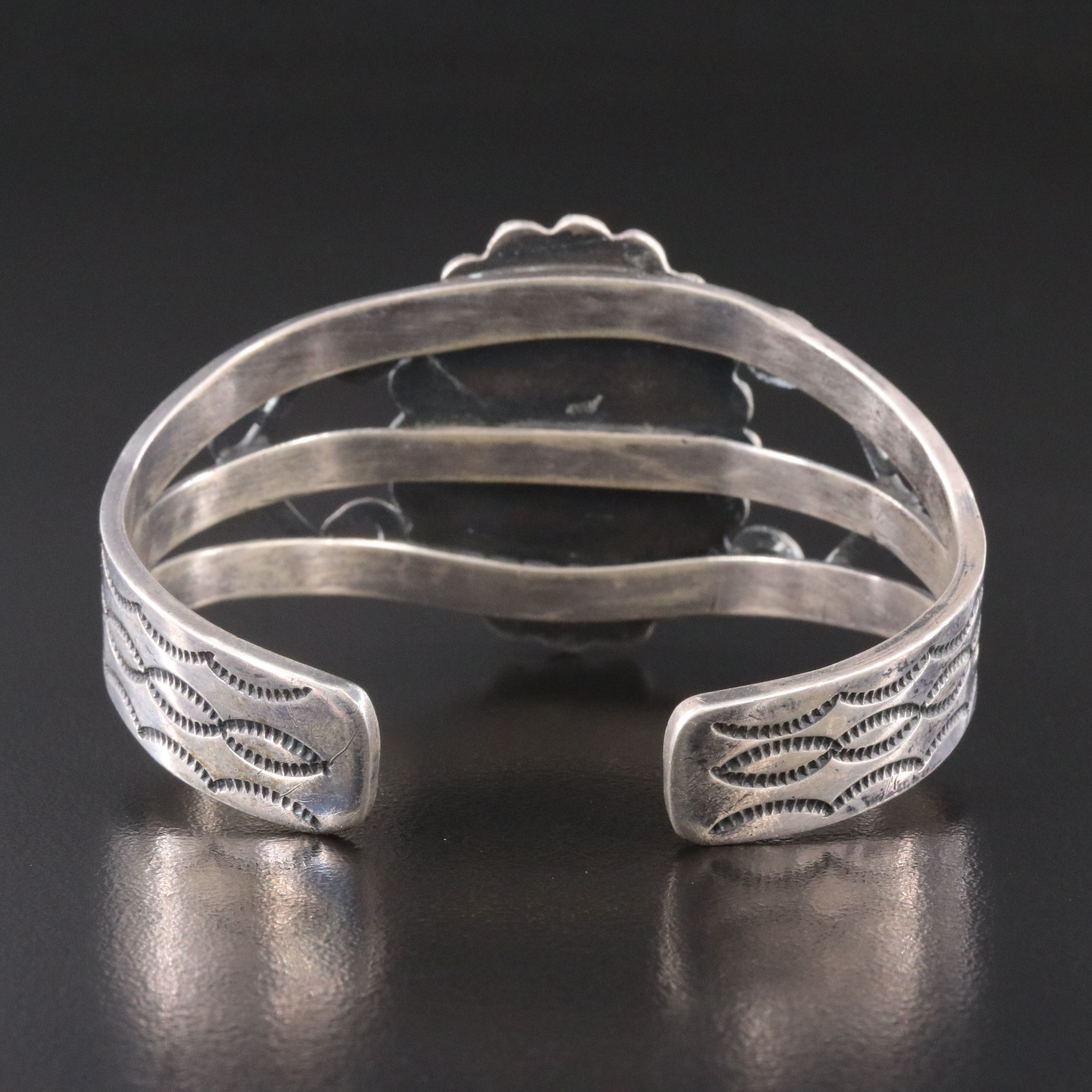 Western Sterling Red Jasper Cuff Bracelet