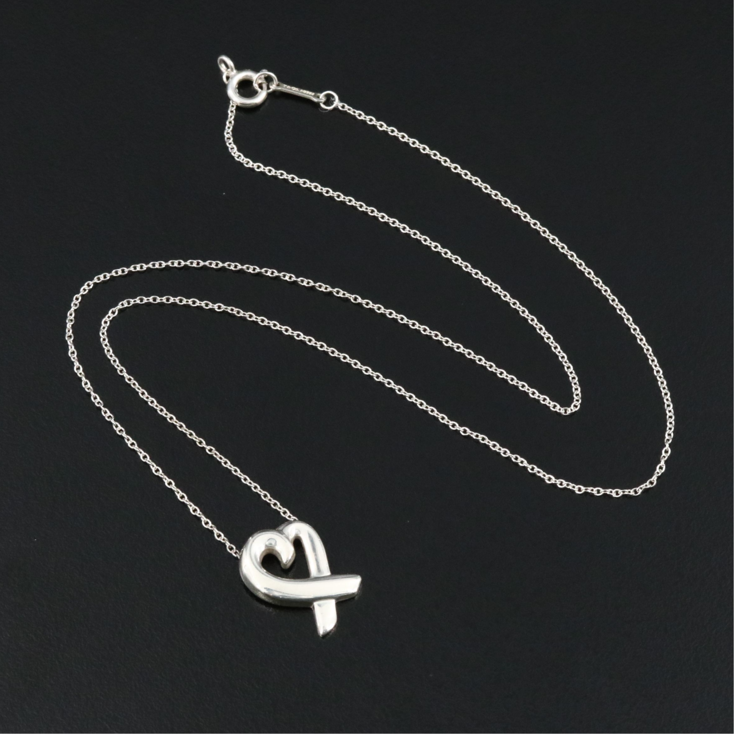 Paloma Picasso for Tiffany & Co. Sterling Loving Heart Necklace