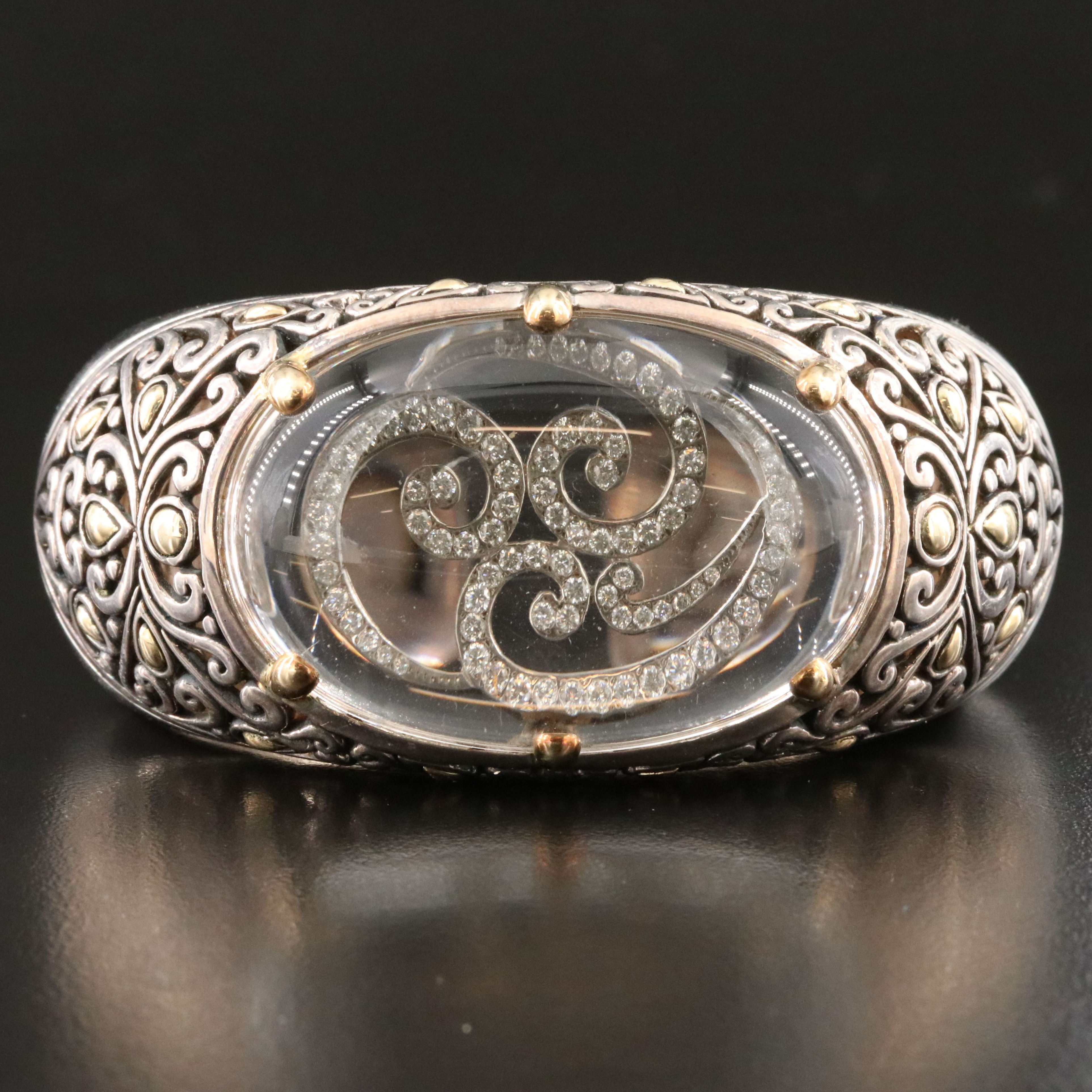 John Hardy Batu Sari Sterling, Quartz and Diamond Bracelet with 18K Accents