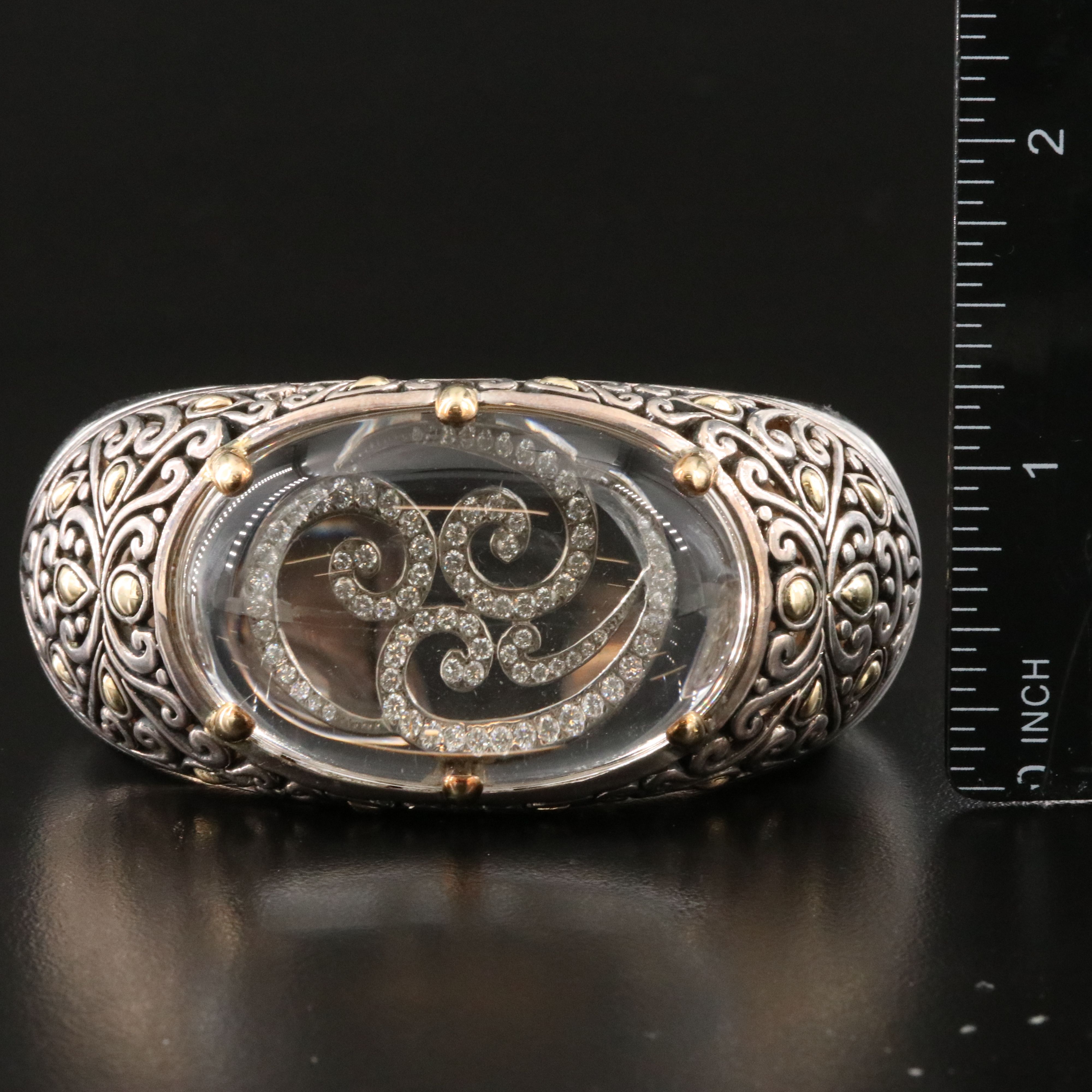 John Hardy Batu Sari Sterling, Quartz and Diamond Bracelet with 18K Accents