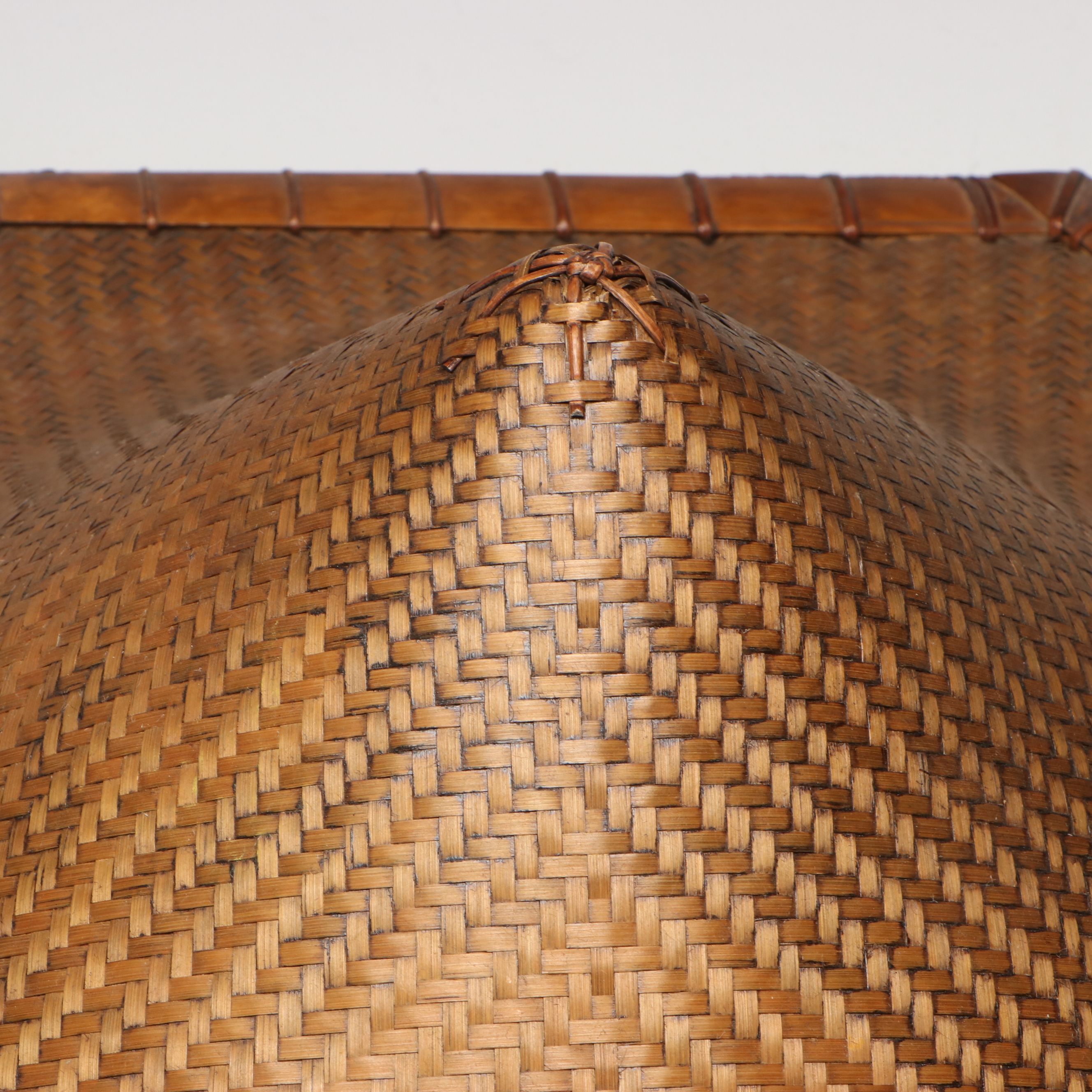 Filipino Handwoven Bamboo and Rattan Salakot with Other Traditional Asian Hats